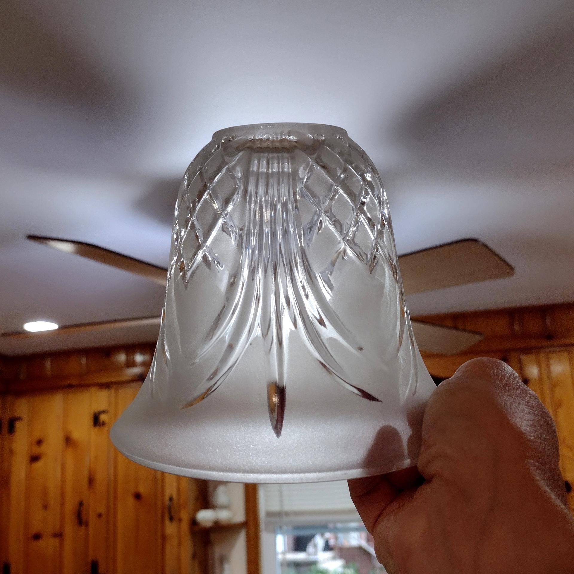 Vintage Art Deco Style Frosted Glass Lamp Shade, Pendant Lamp Shade, Sconce Glass Shade