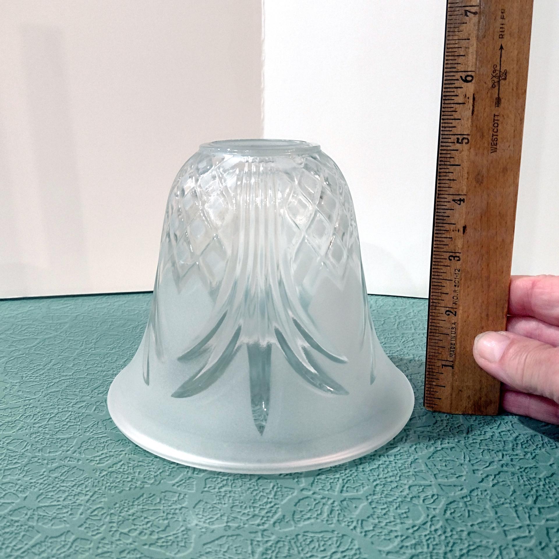 Vintage Art Deco Style Frosted Glass Lamp Shade, Pendant Lamp Shade, Sconce Glass Shade