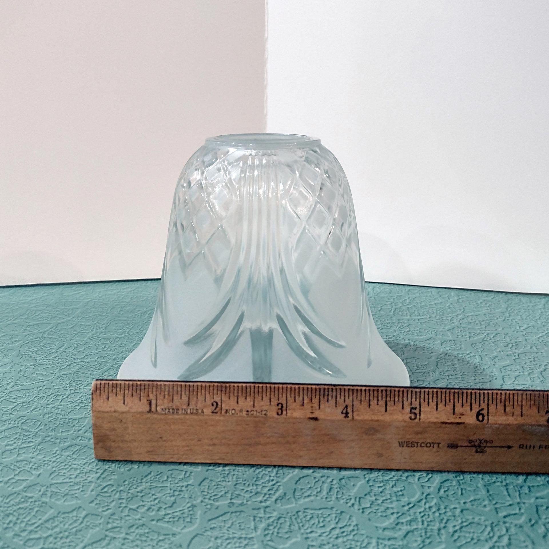 Vintage Art Deco Style Frosted Glass Lamp Shade, Pendant Lamp Shade, Sconce Glass Shade