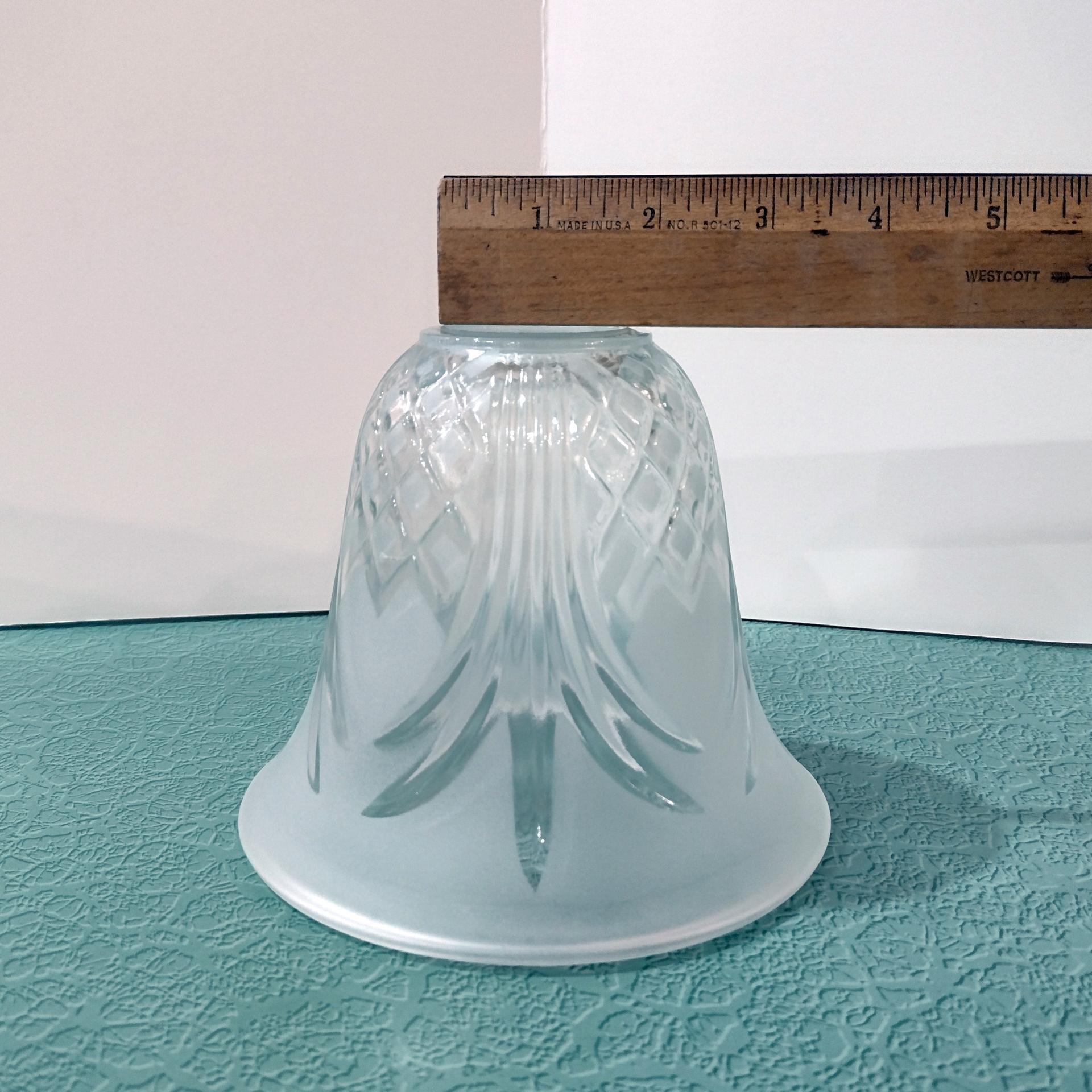 Vintage Art Deco Style Frosted Glass Lamp Shade, Pendant Lamp Shade, Sconce Glass Shade