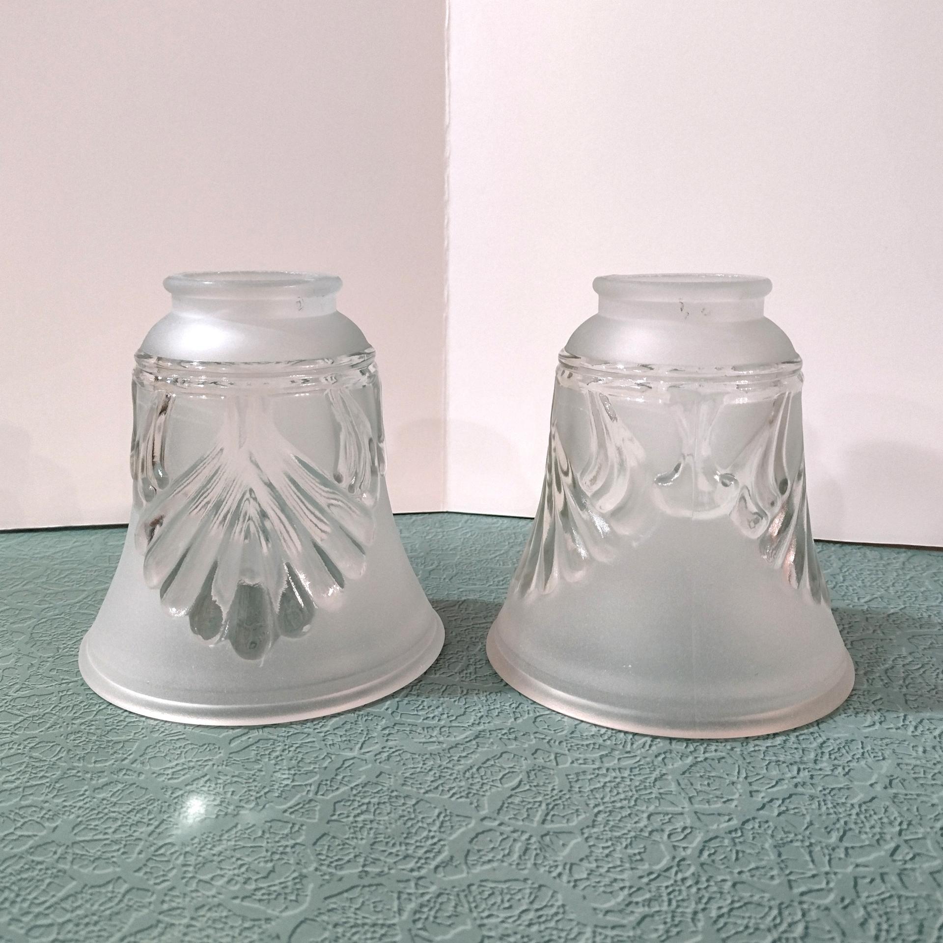Vintage Art Deco Style Frosted Glass Lamp Shade, Pendant Lamp Shade, Sconce Glass Shade