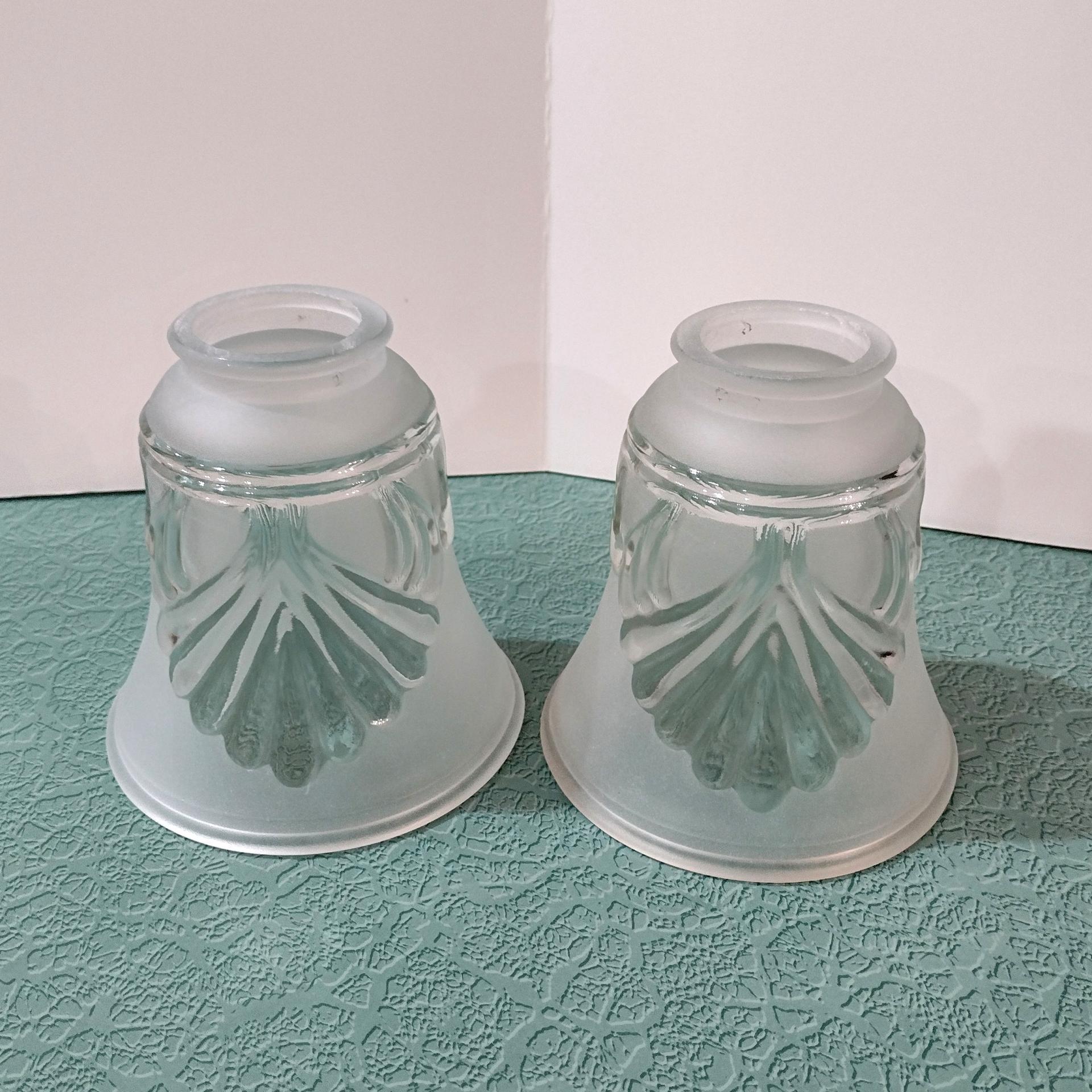 Vintage Art Deco Style Frosted Glass Lamp Shade, Pendant Lamp Shade, Sconce Glass Shade
