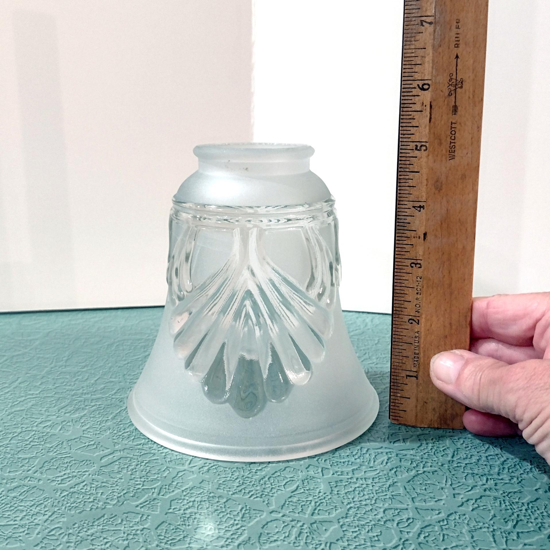 Vintage Art Deco Style Frosted Glass Lamp Shade, Pendant Lamp Shade, Sconce Glass Shade