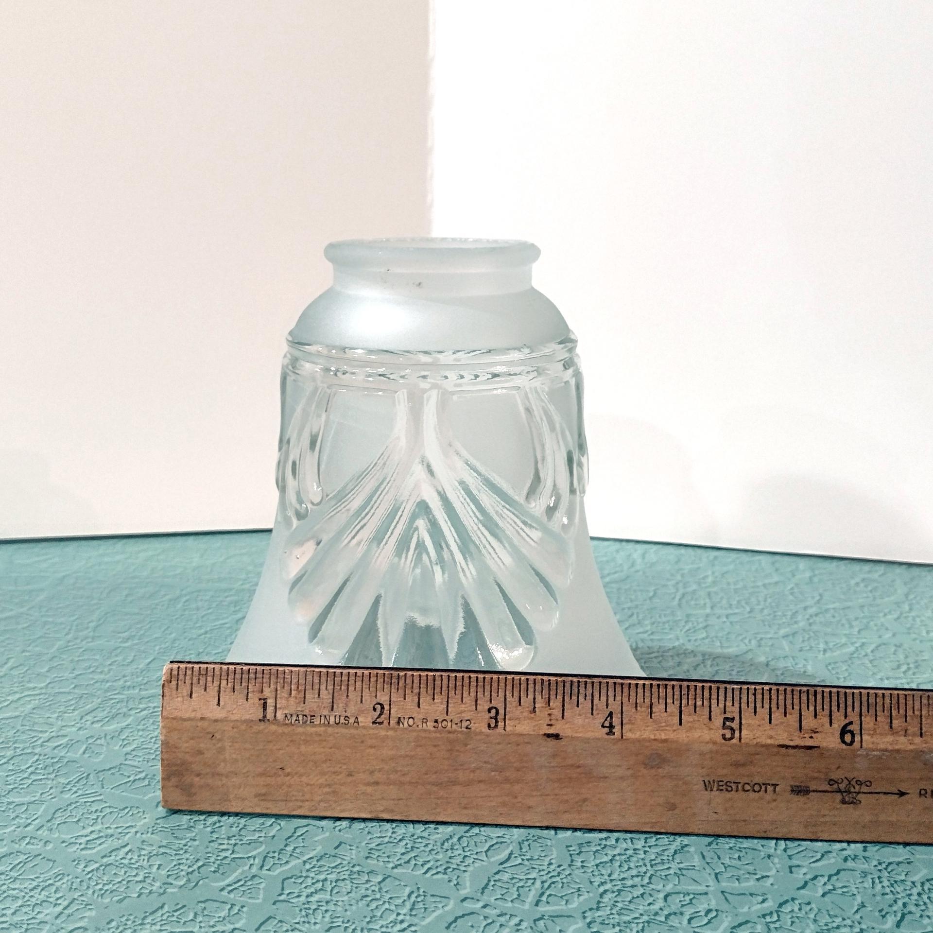 Vintage Art Deco Style Frosted Glass Lamp Shade, Pendant Lamp Shade, Sconce Glass Shade