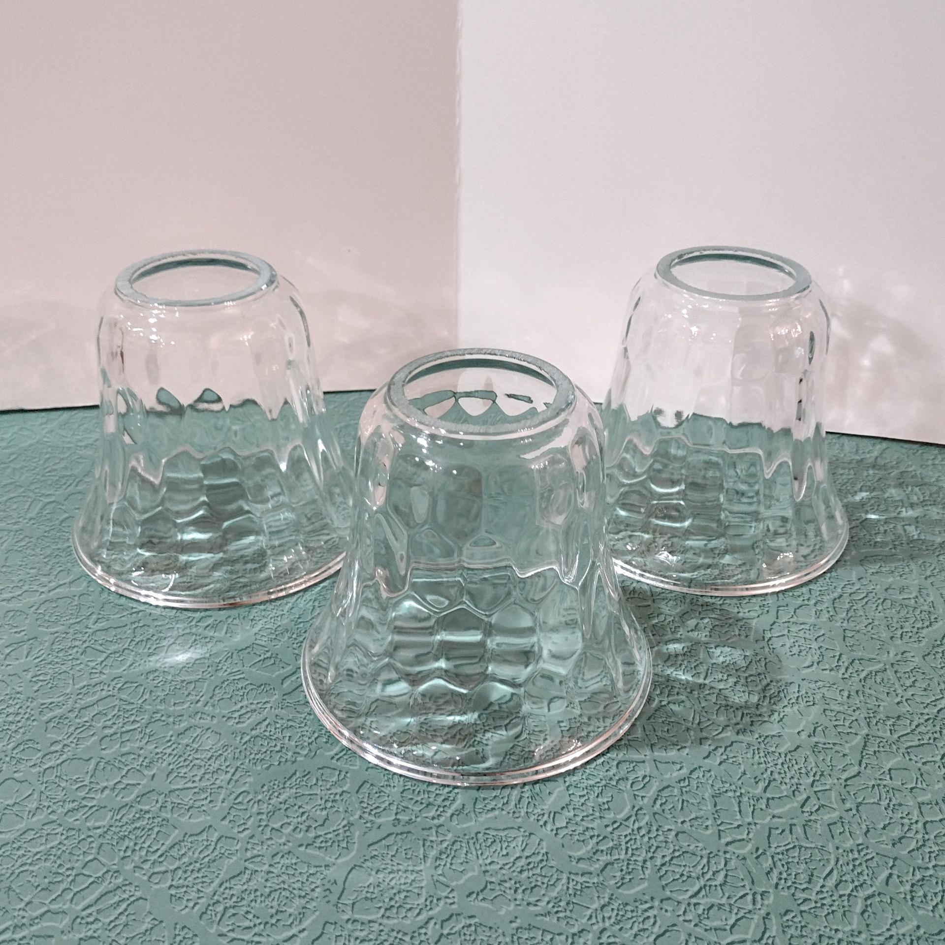 Vintage Art Deco Style Thumbprint Glass Lamp Shade, Pendant Lamp Shade, Sconce Glass Shade