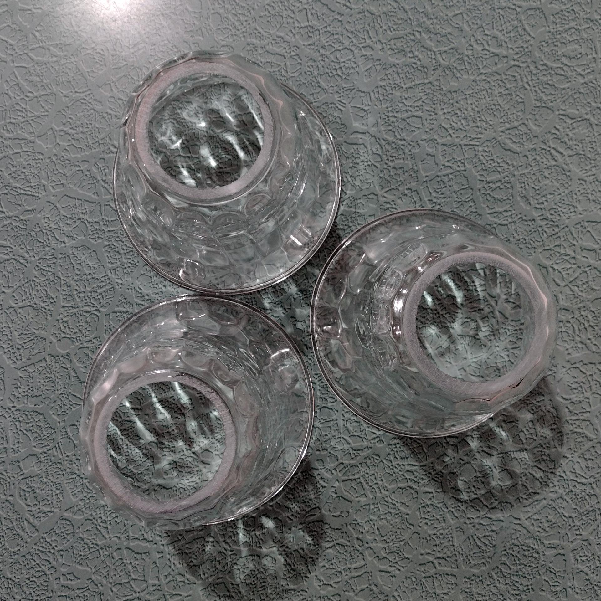 Vintage Art Deco Style Thumbprint Glass Lamp Shade, Pendant Lamp Shade, Sconce Glass Shade