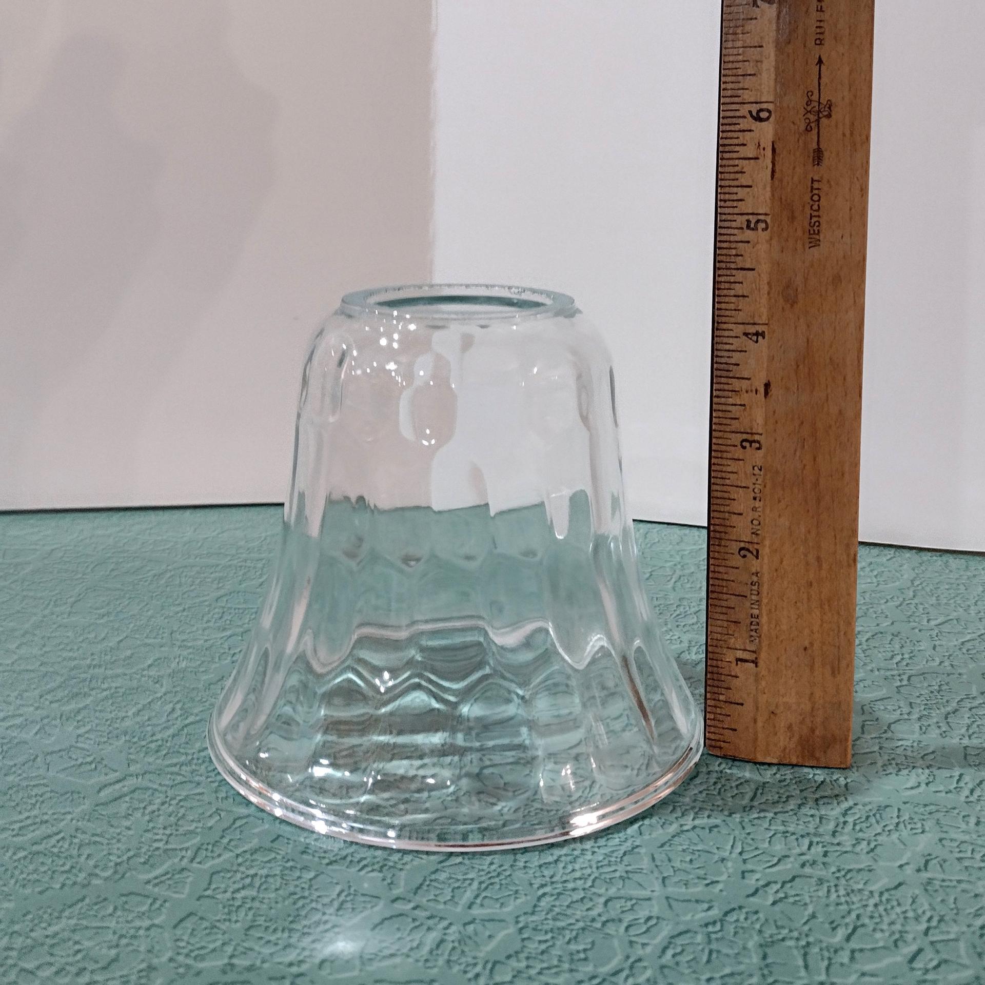 Vintage Art Deco Style Thumbprint Glass Lamp Shade, Pendant Lamp Shade, Sconce Glass Shade