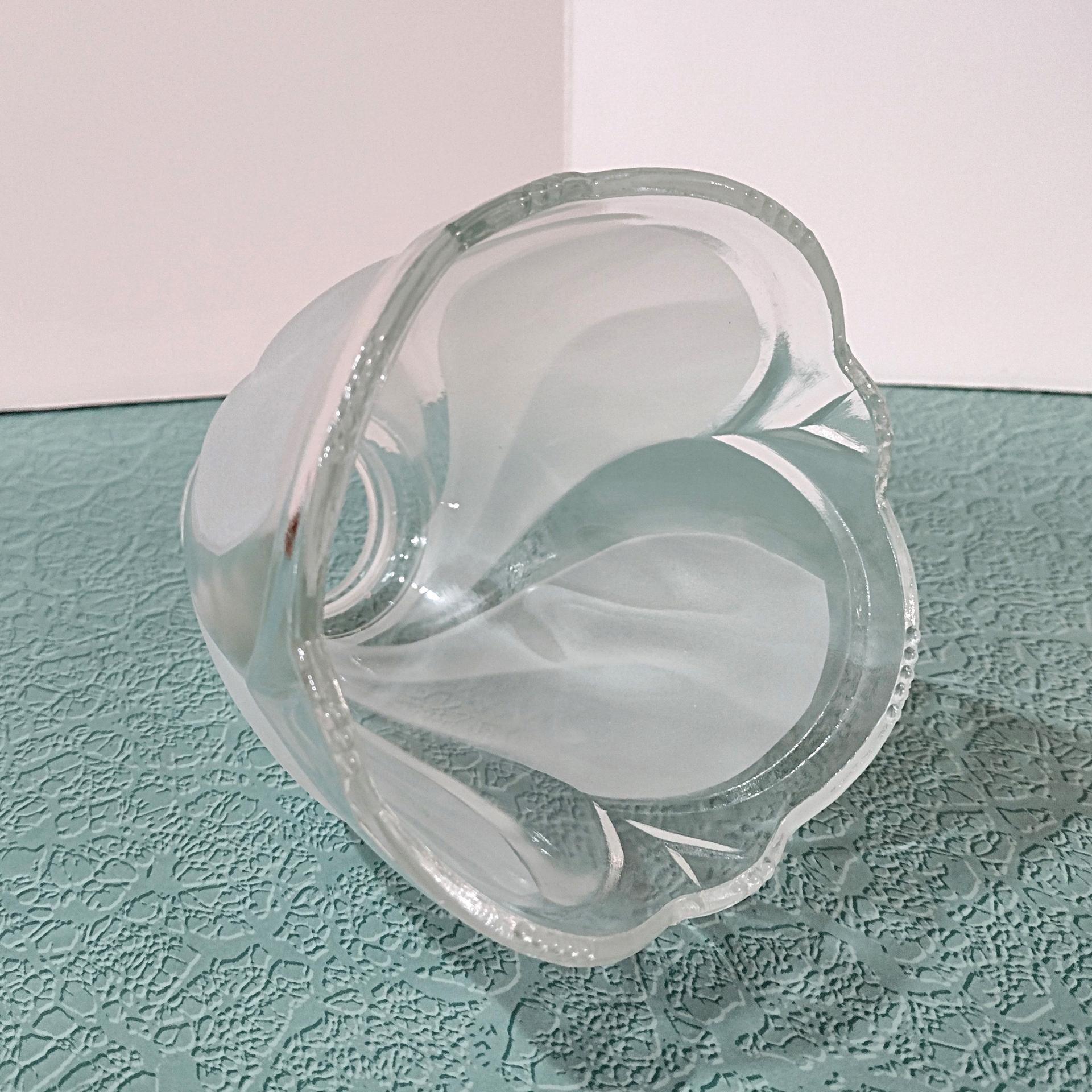 Vintage Frosted Swirl Glass Lamp Shade, Replacement Light Cover Shade