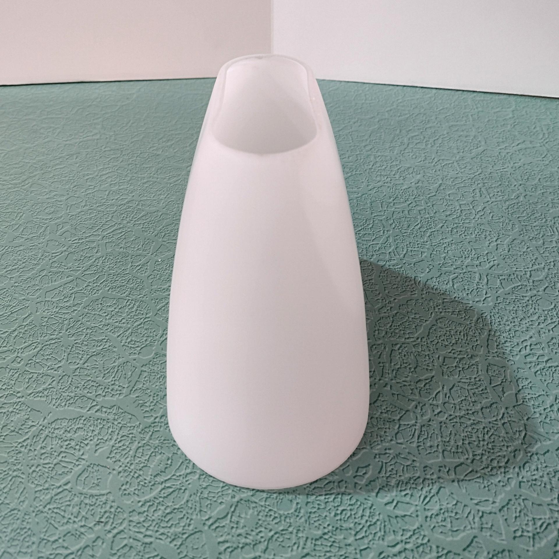 Vintage Oblong Oval White Milk Glass Lamp Shade, Replacement Light Shade