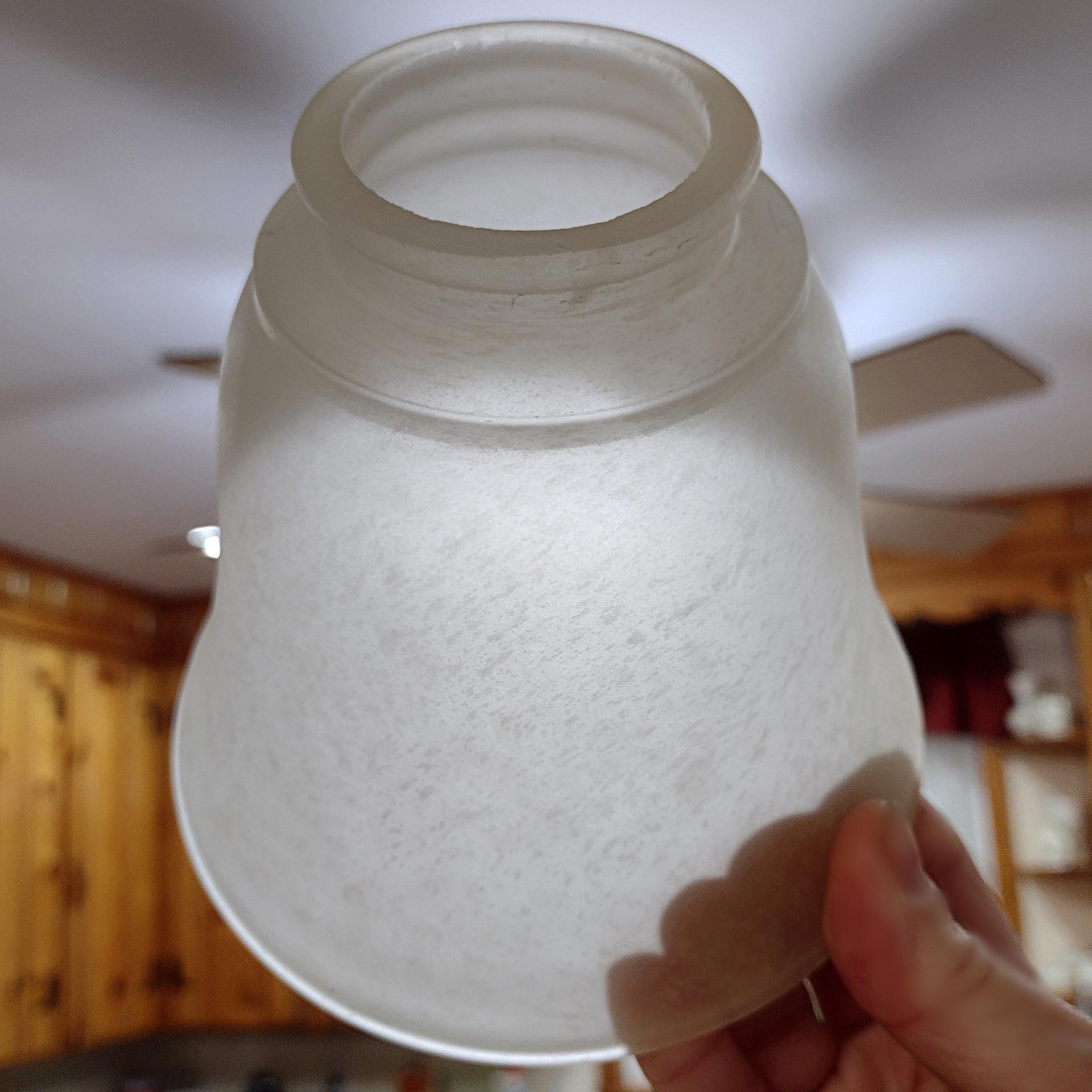 Vintage Frosted Glass Lamp Light Shade, Bell Shaped Replacement Shade