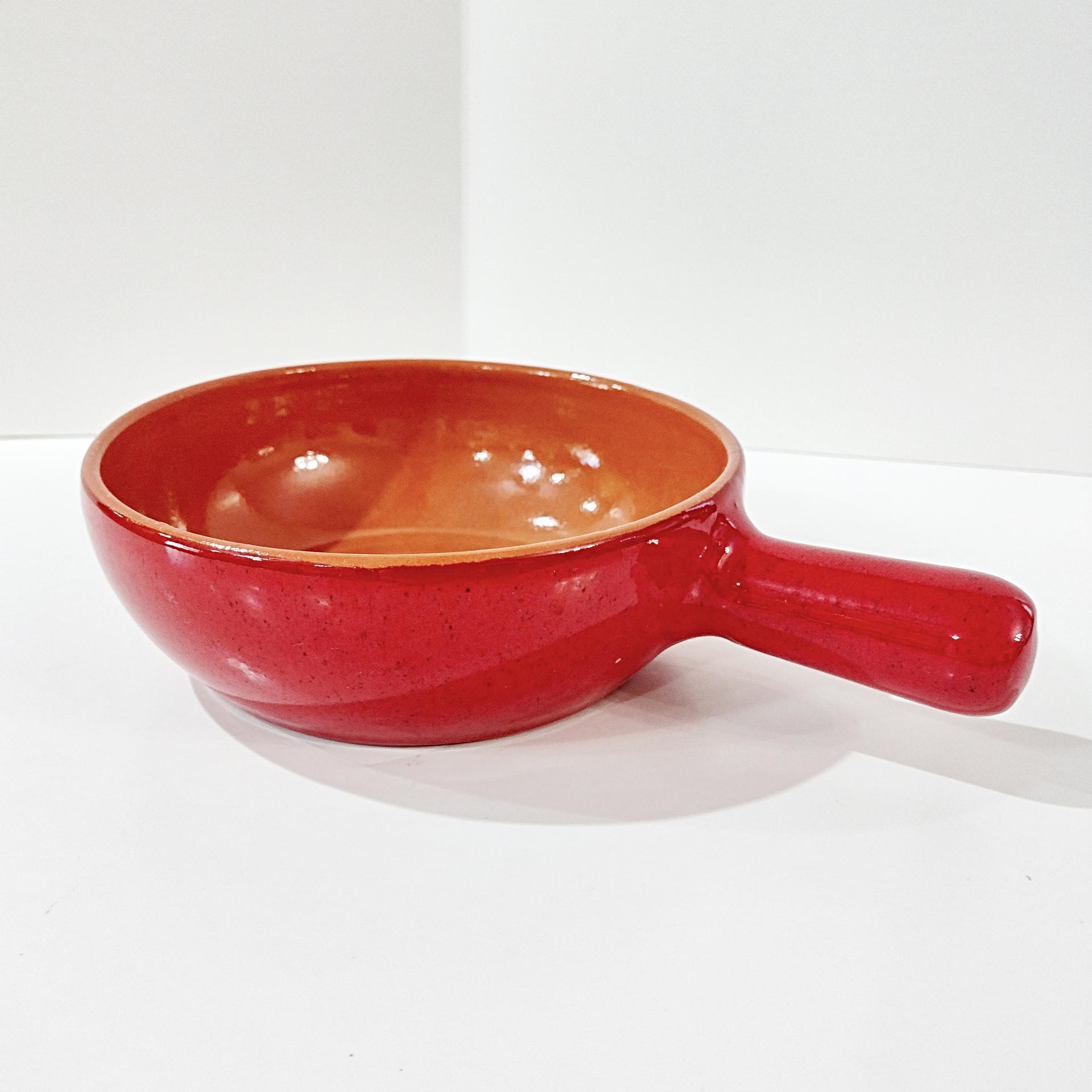 Vintage Ceramic Stoneware Handled Baking Bowl, De Silva Italy Casserole Dish