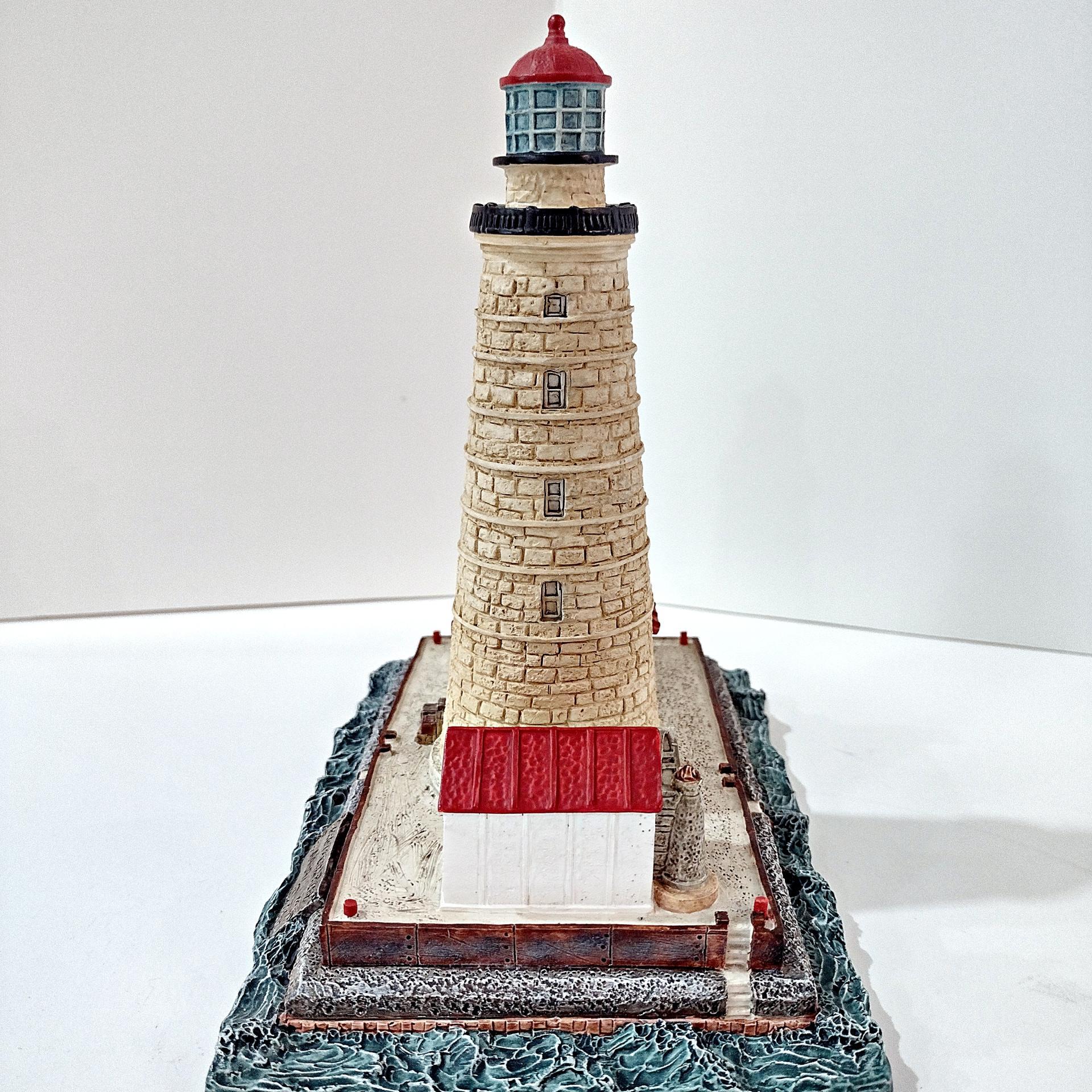 Vintage Spectacle Reef Michigan Lighthouse Figurine, 1995 Harbor Lights #410 Younger and Associates