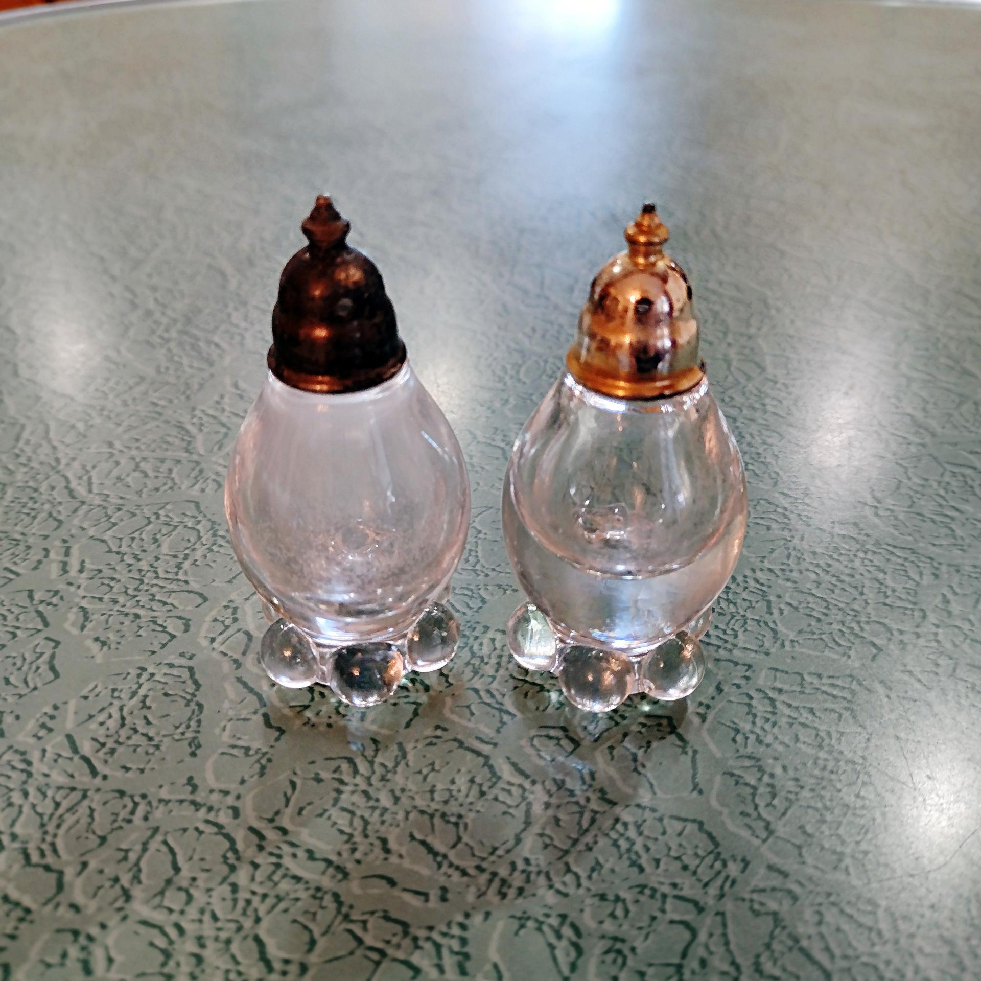 Vintage Imperial Glass Candlewick Salt and Pepper Shaker Set with