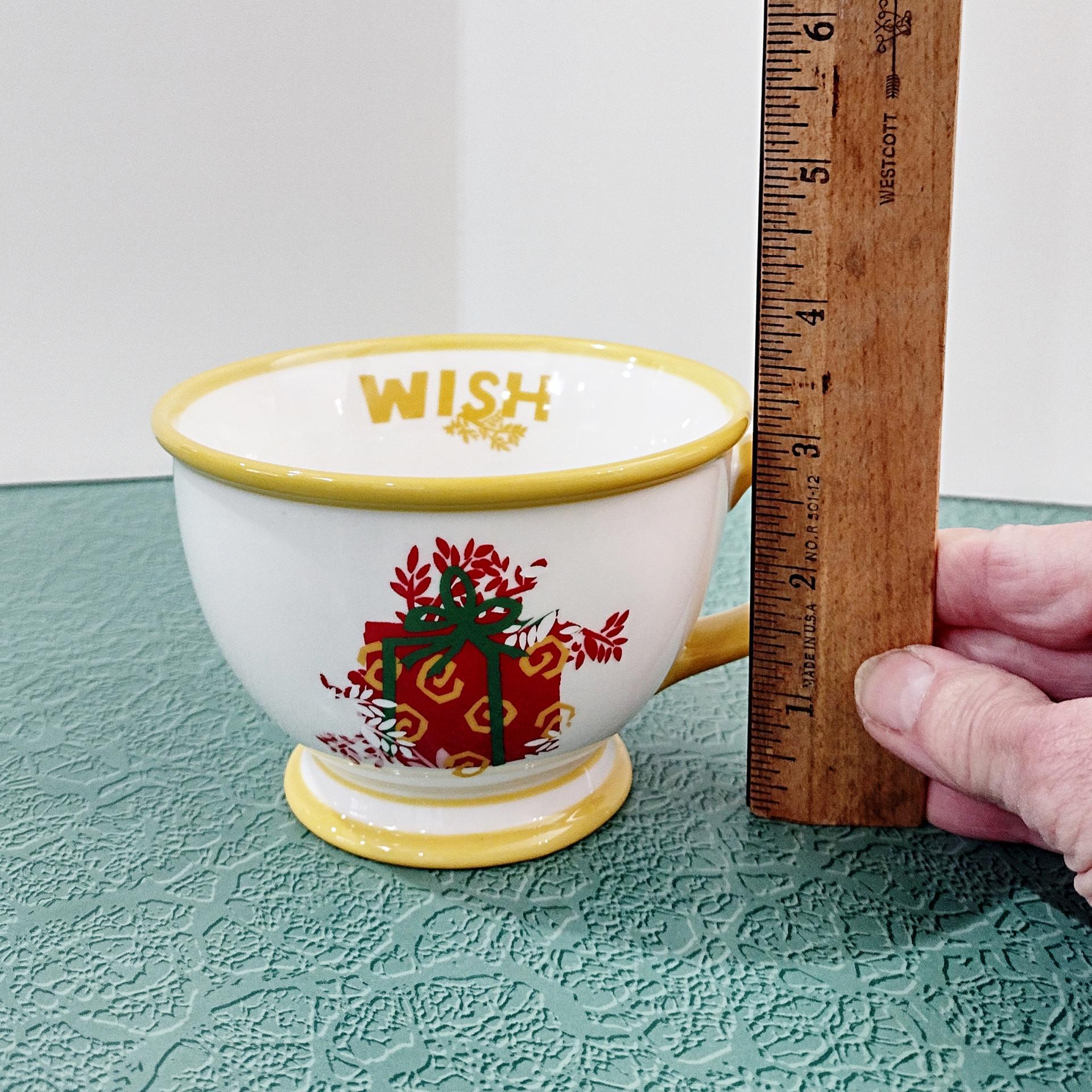 Vintage 2007 Starbucks Christmas Present Coffee Tea Cups, Set of Two