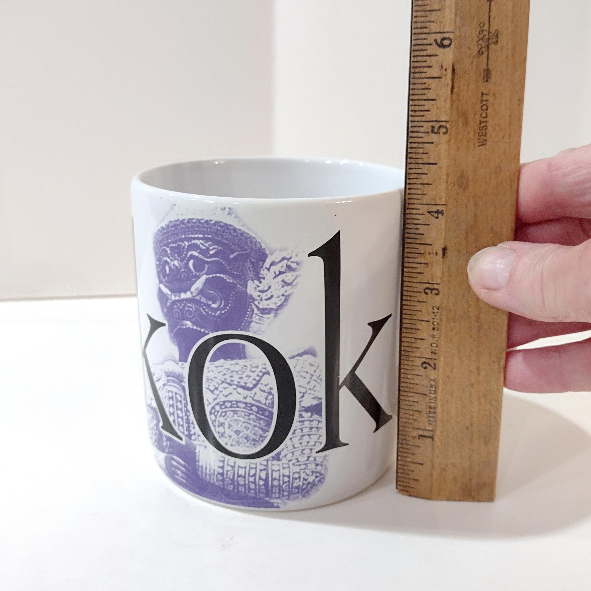 Vintage 2001 Starbucks Bangkok City Mug Collector Series, Thailand Purple and Black Coffee Mug