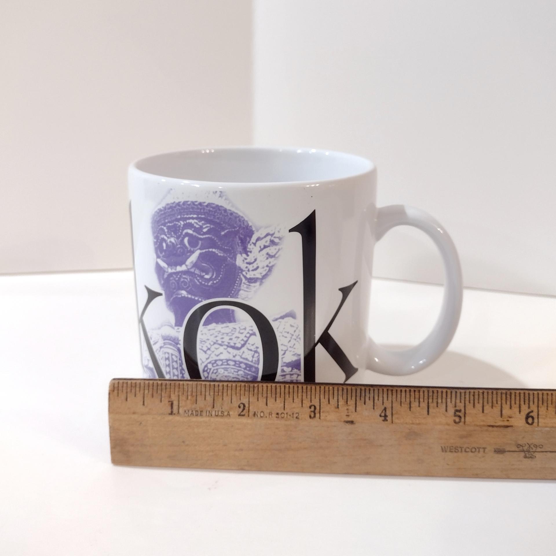 Vintage 2001 Starbucks Bangkok City Mug Collector Series, Thailand Purple and Black Coffee Mug