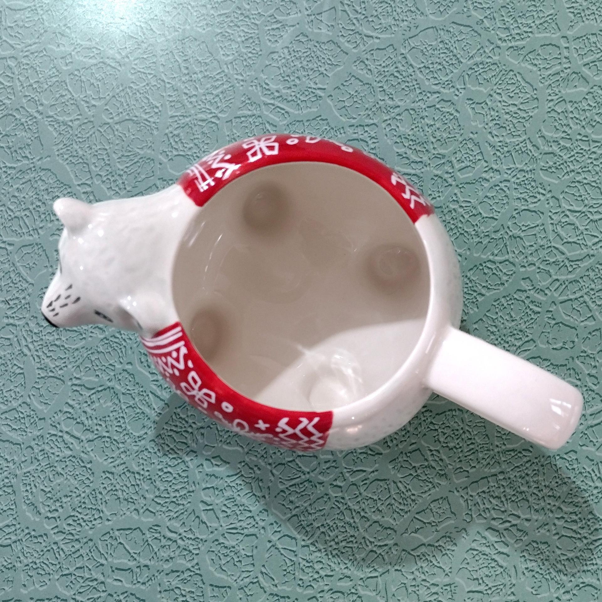 Tag Polar Bear Red Sweater Ceramic Mug, Oversized 16 Ounce Holiday Christmas Coffee Tea Hot Chocolate Mug