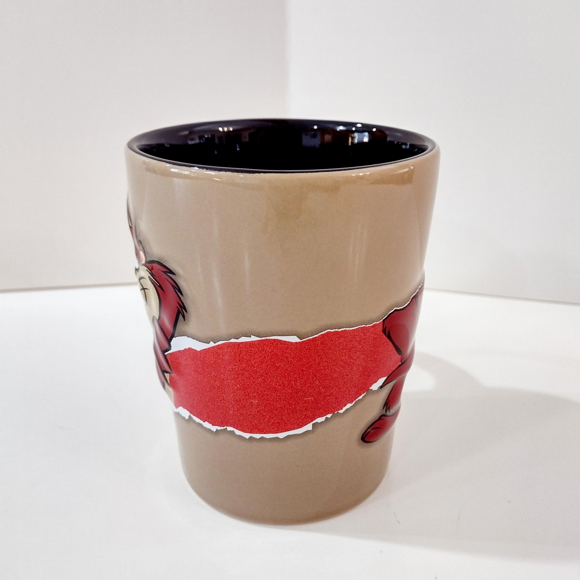 Vintage Tasmanian Devil Loony Toons Character Ceramic Mug, Six Flags Taz 16 Ounce Coffee Mug