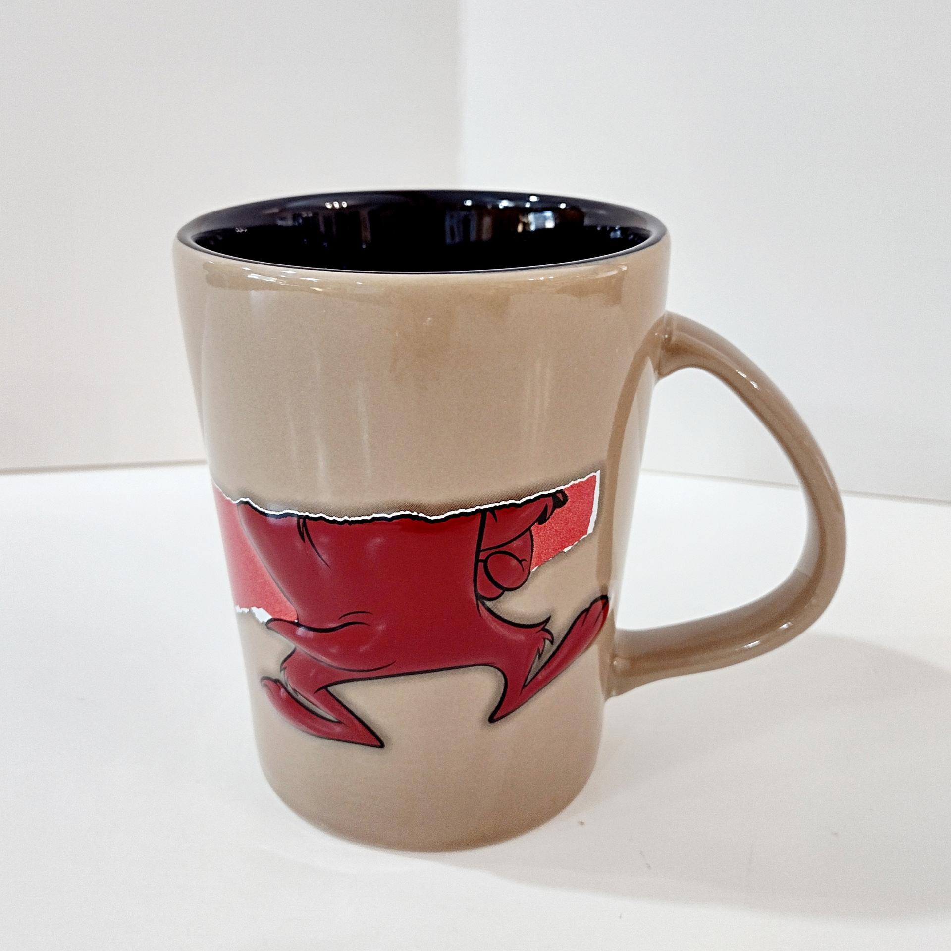 Vintage Tasmanian Devil Loony Toons Character Ceramic Mug, Six Flags Taz 16 Ounce Coffee Mug