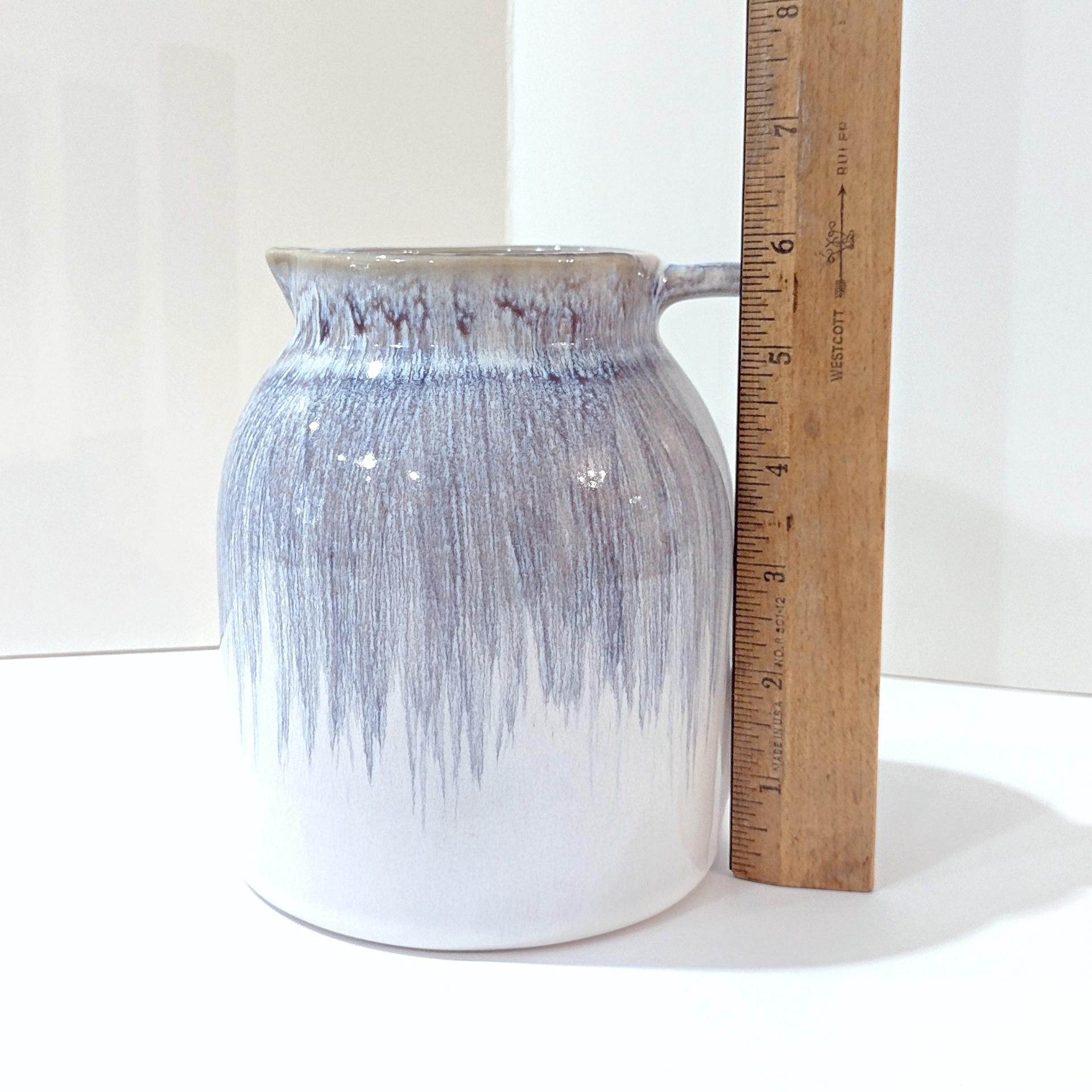 Blue and White Ceramic Pitcher Vase, Teleflora Pour on the Pretty Flower Vase