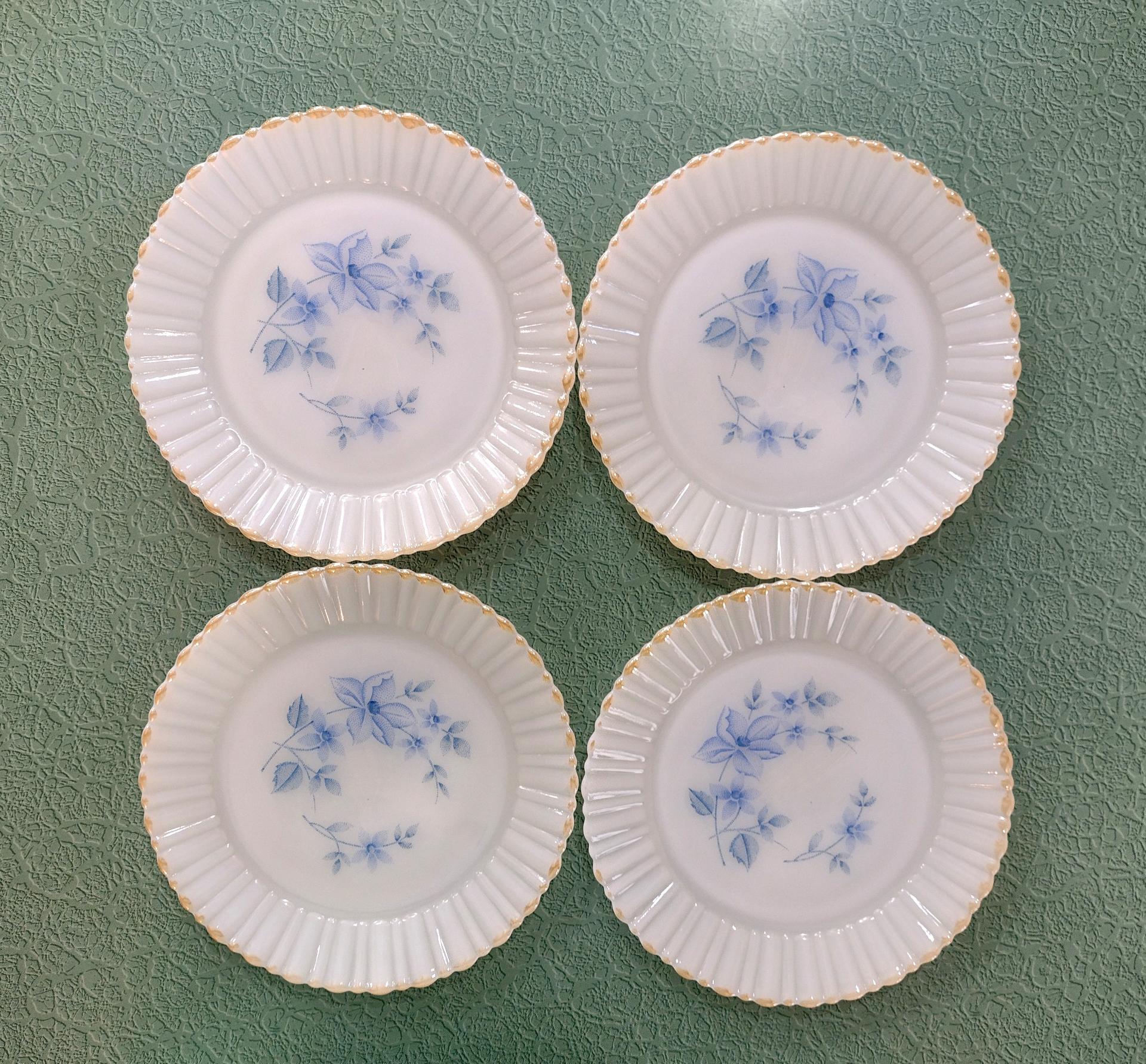 milk glass dinner plates