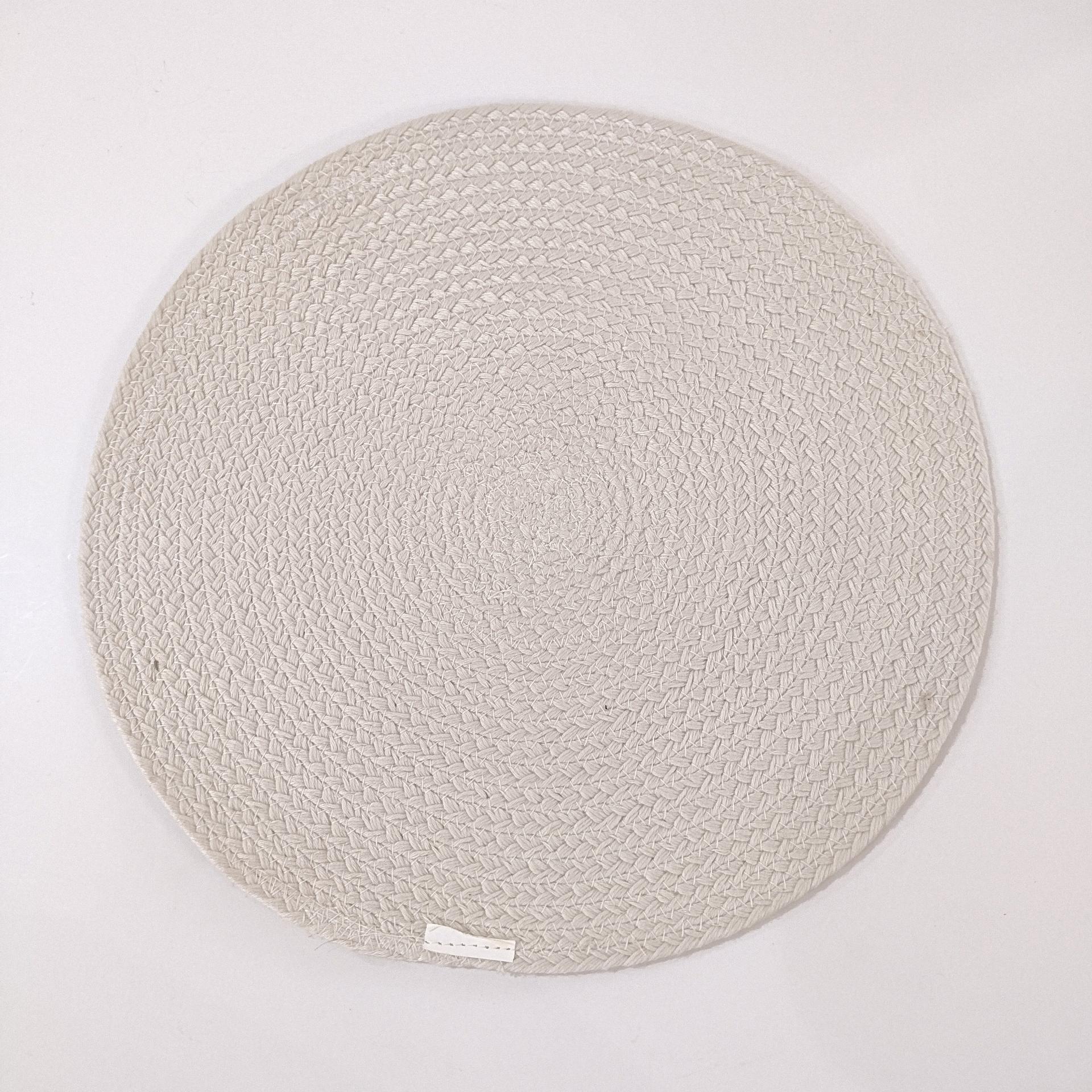 Vintage Round Fabric Fall Pumpkin Placemats, Set of 5