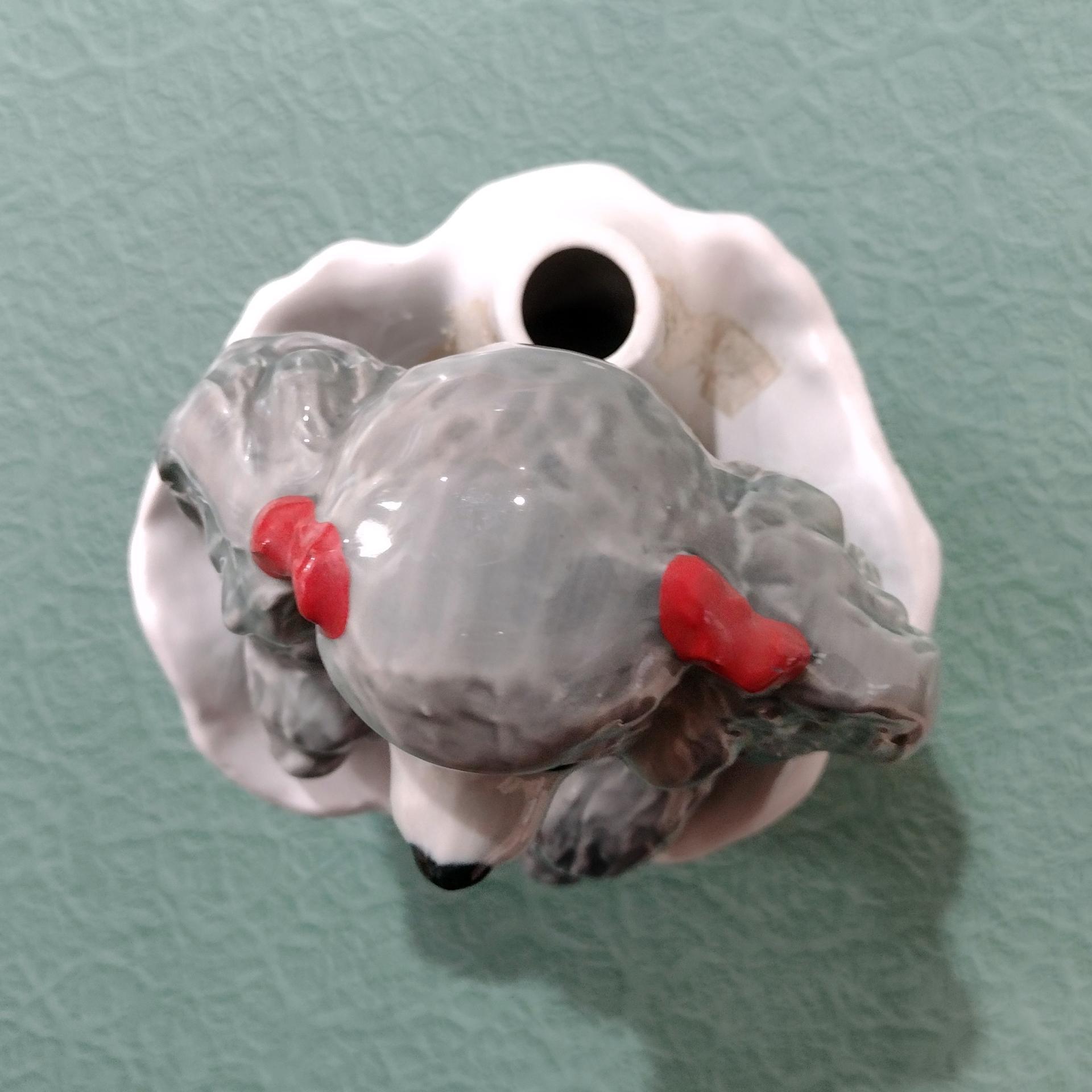 Vintage 1973 Jim Beam Tiffiny Poodle Collector Ceramic Bottle, National Association of Jim Beam Bottle & Specialties Clubs