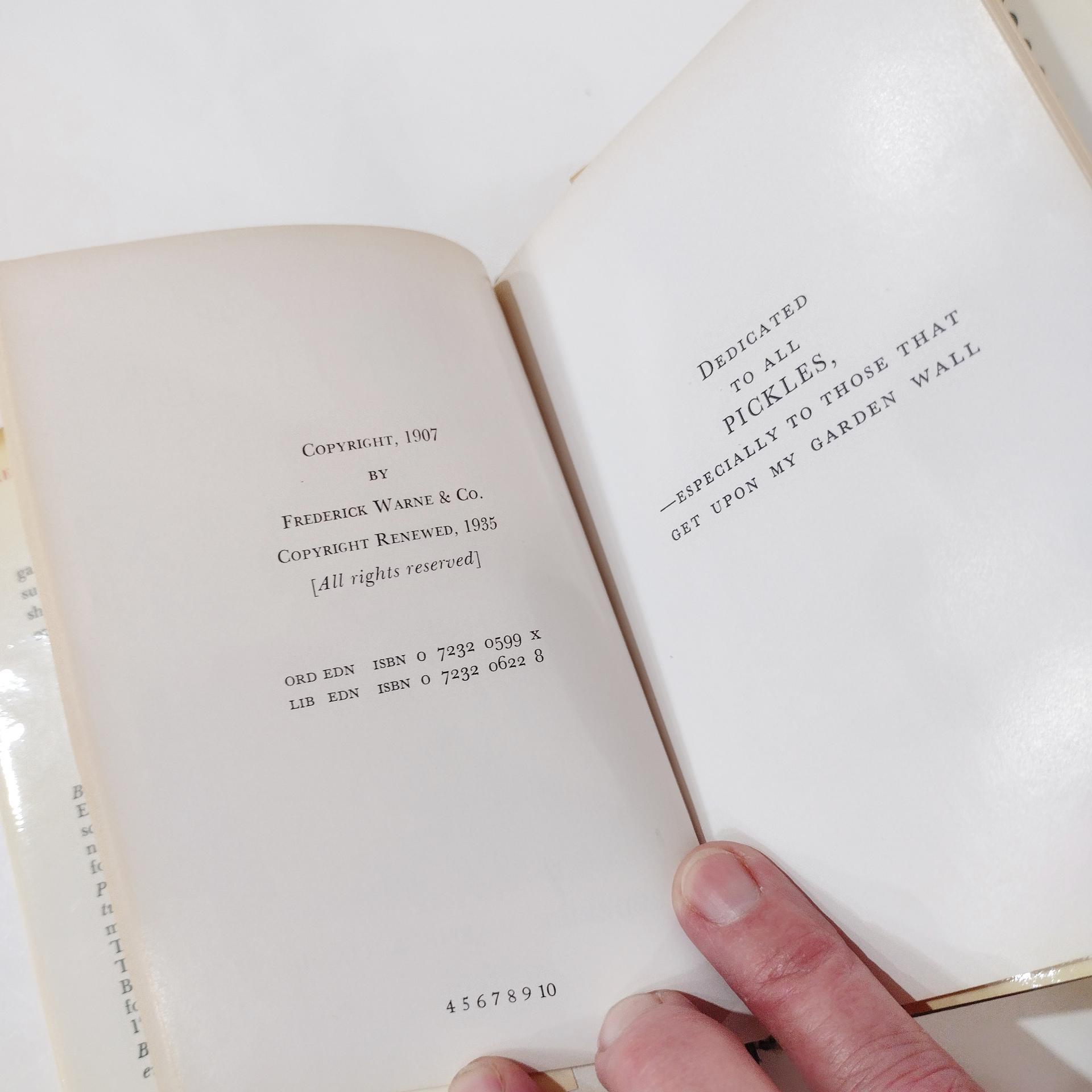 Vintage The Tale of Tom Kitten Beatrix Potter Book, 1935 Edition