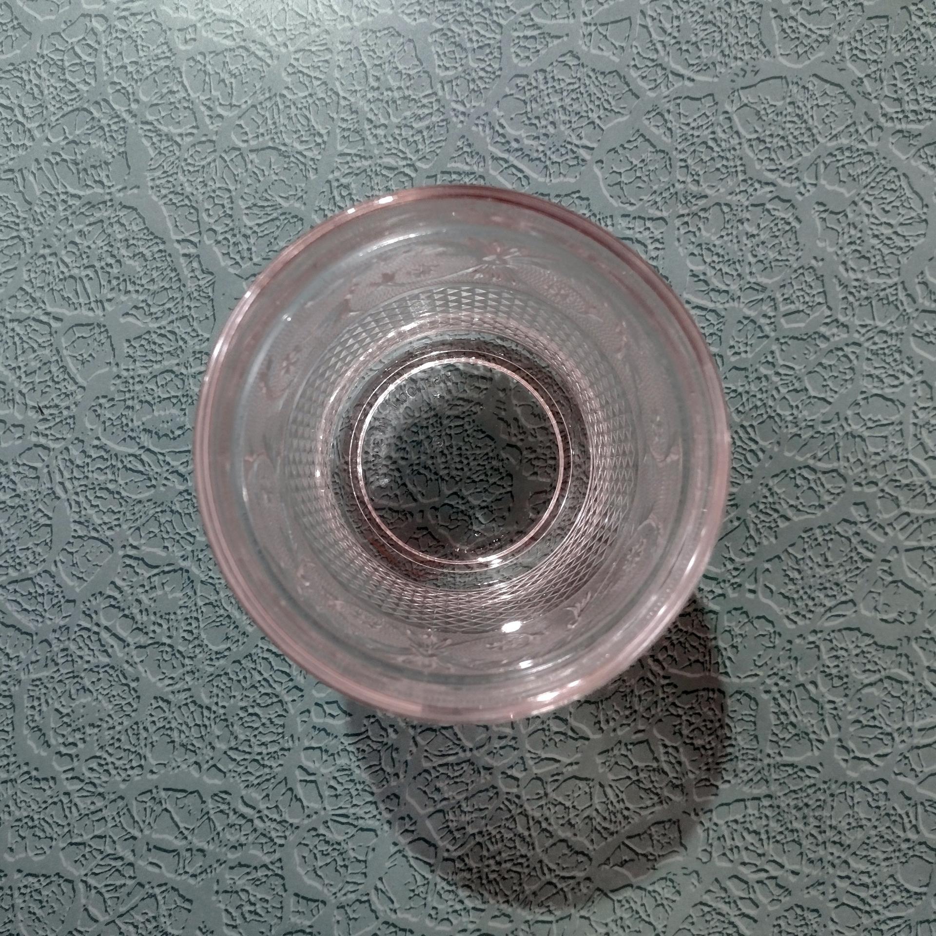 Vintage Crystal Clear Industries Trellis Low Ball Glass