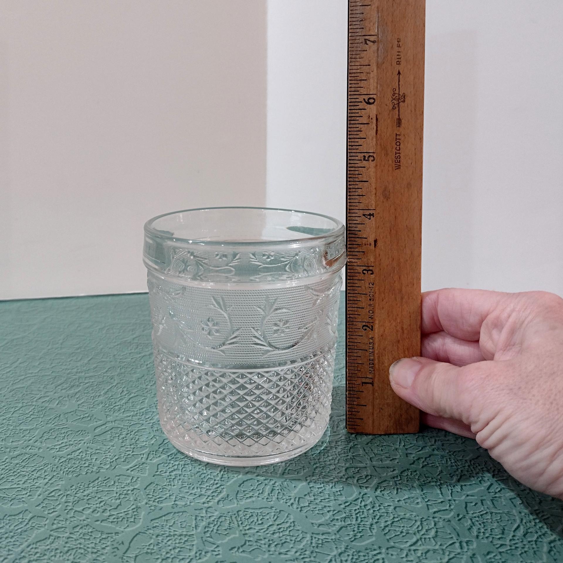 Vintage Crystal Clear Industries Trellis Low Ball Glass