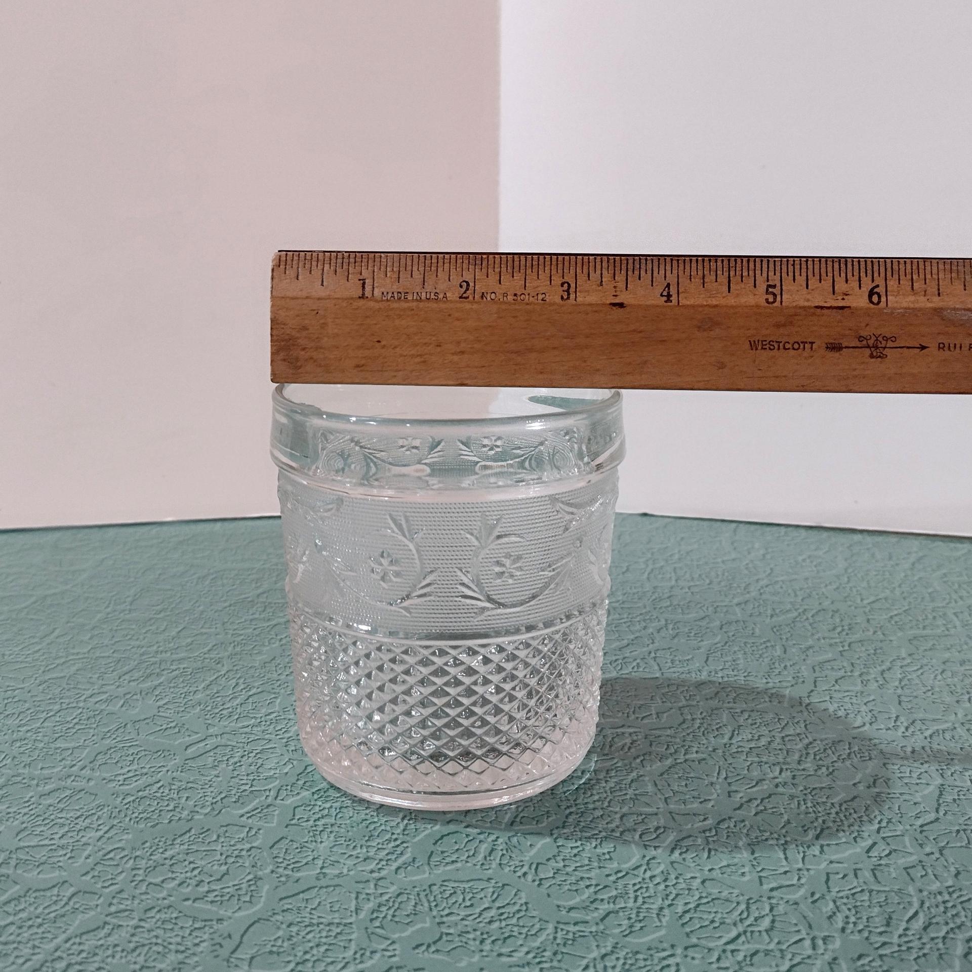 Vintage Crystal Clear Industries Trellis Low Ball Glass