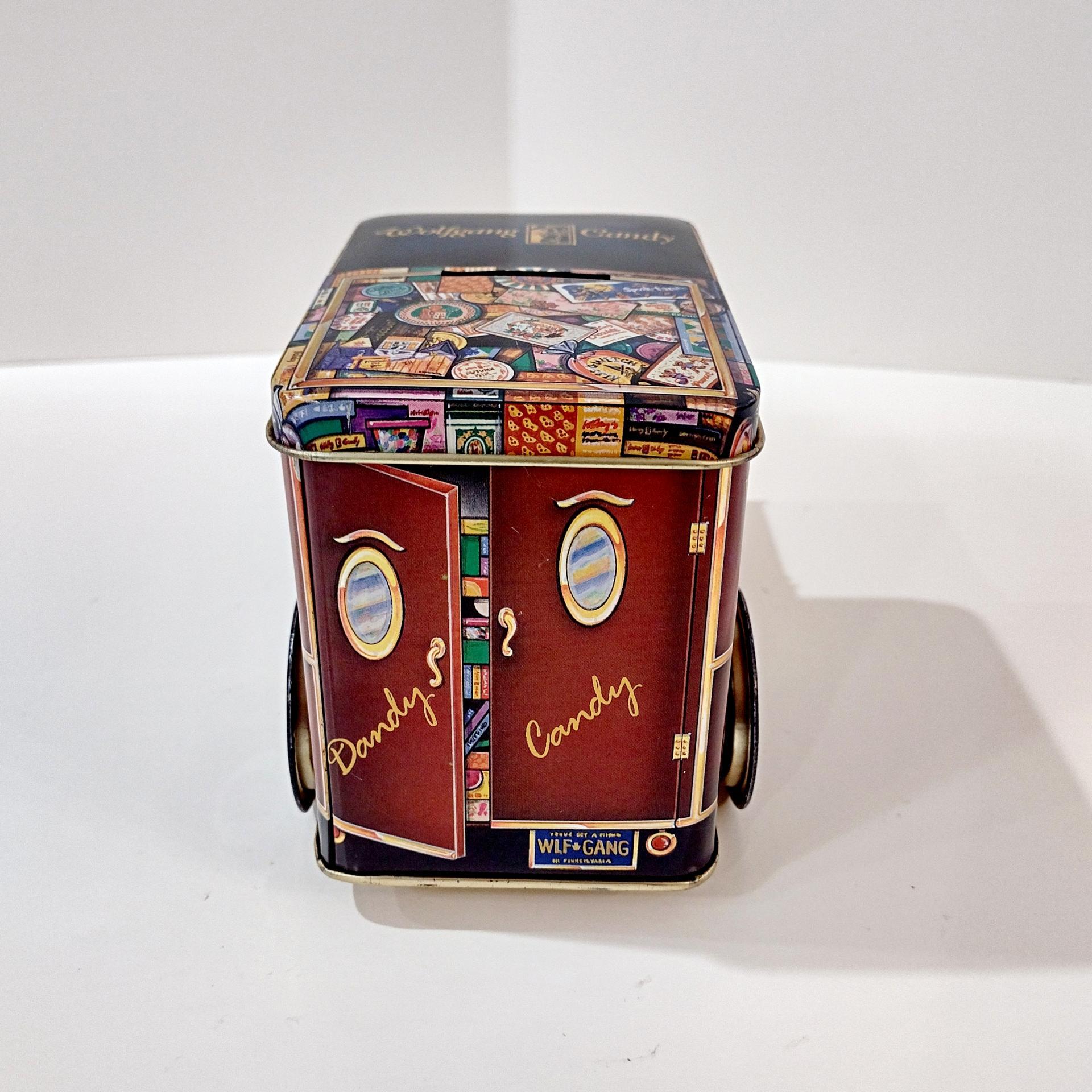 Vintage Wolfgang Candies Metal Truck Storage Tin and Coin Bank