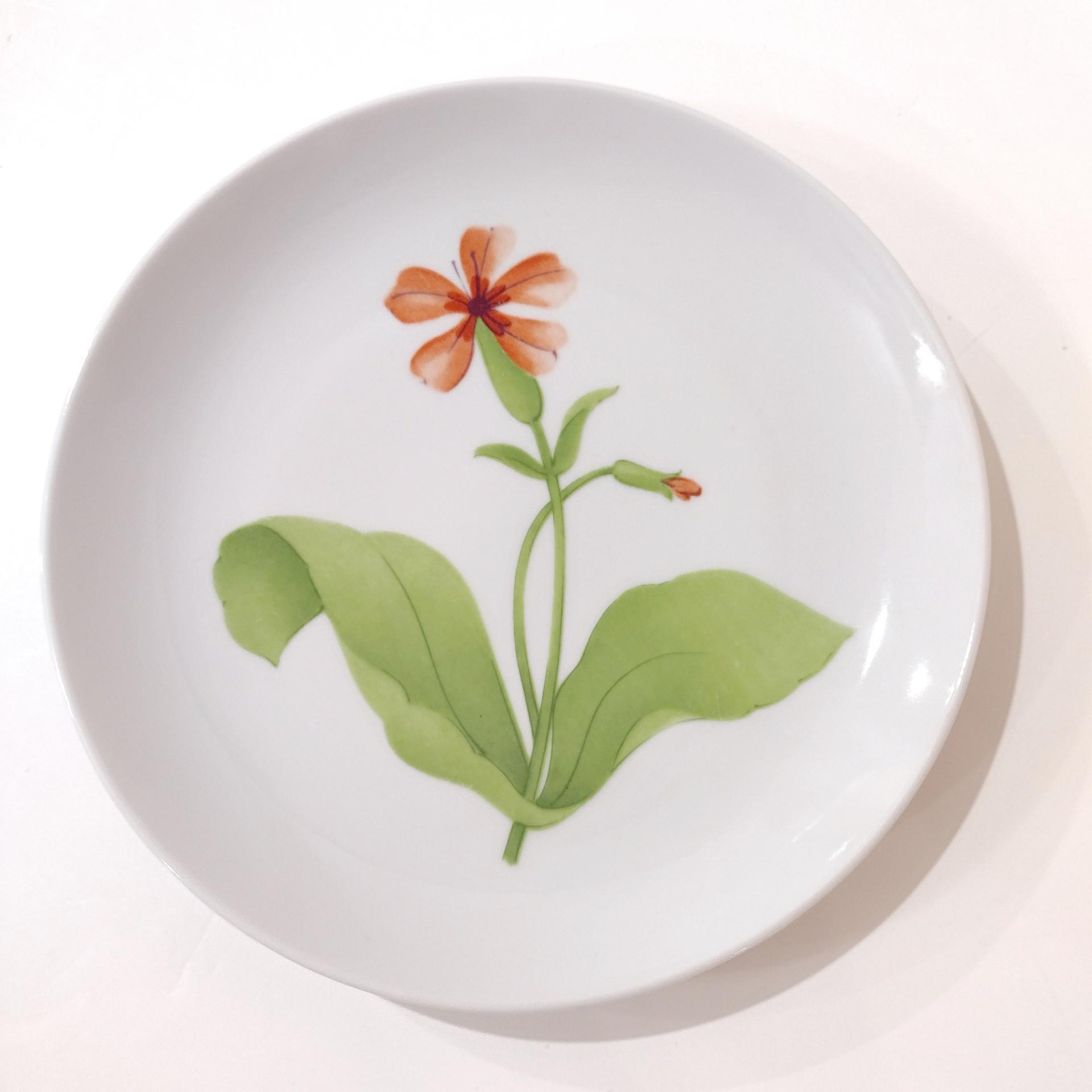 Vintage Toscany Tuileries Salad Luncheon Plates, Set of Five, Floral Decorative Plates