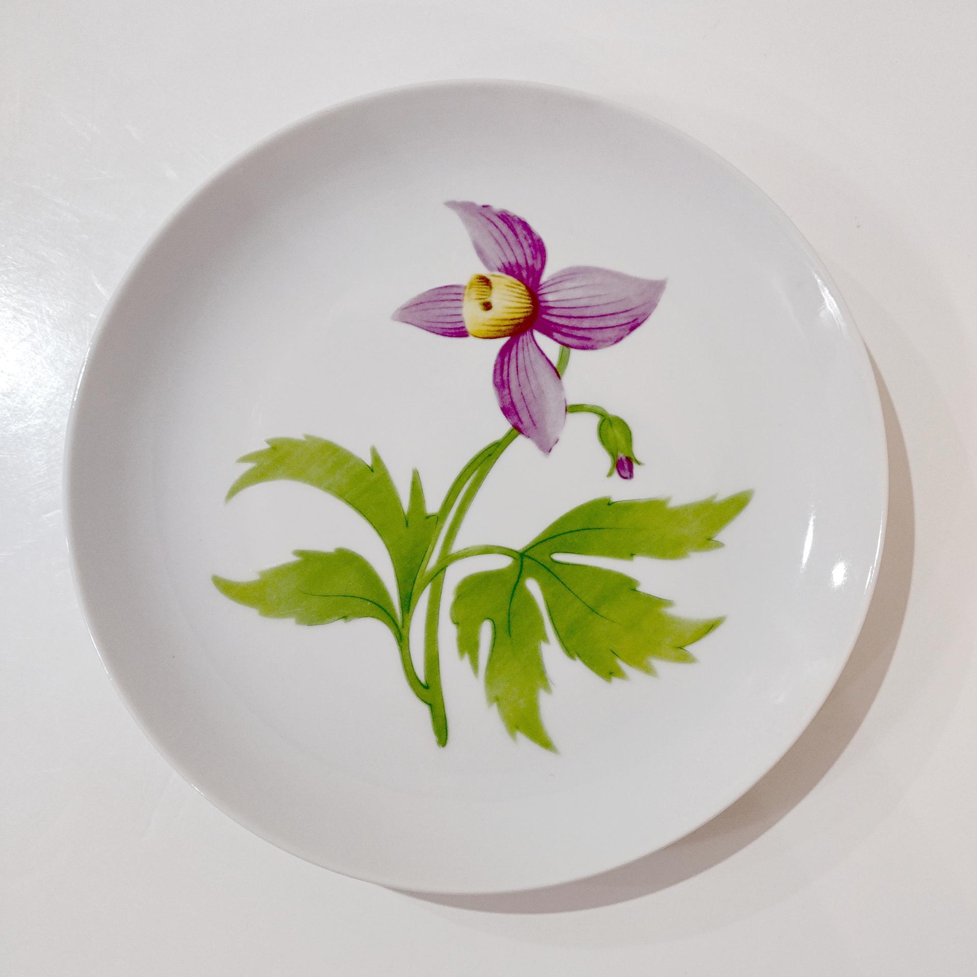 Vintage Toscany Tuileries Salad Luncheon Plates, Set of Five, Floral Decorative Plates