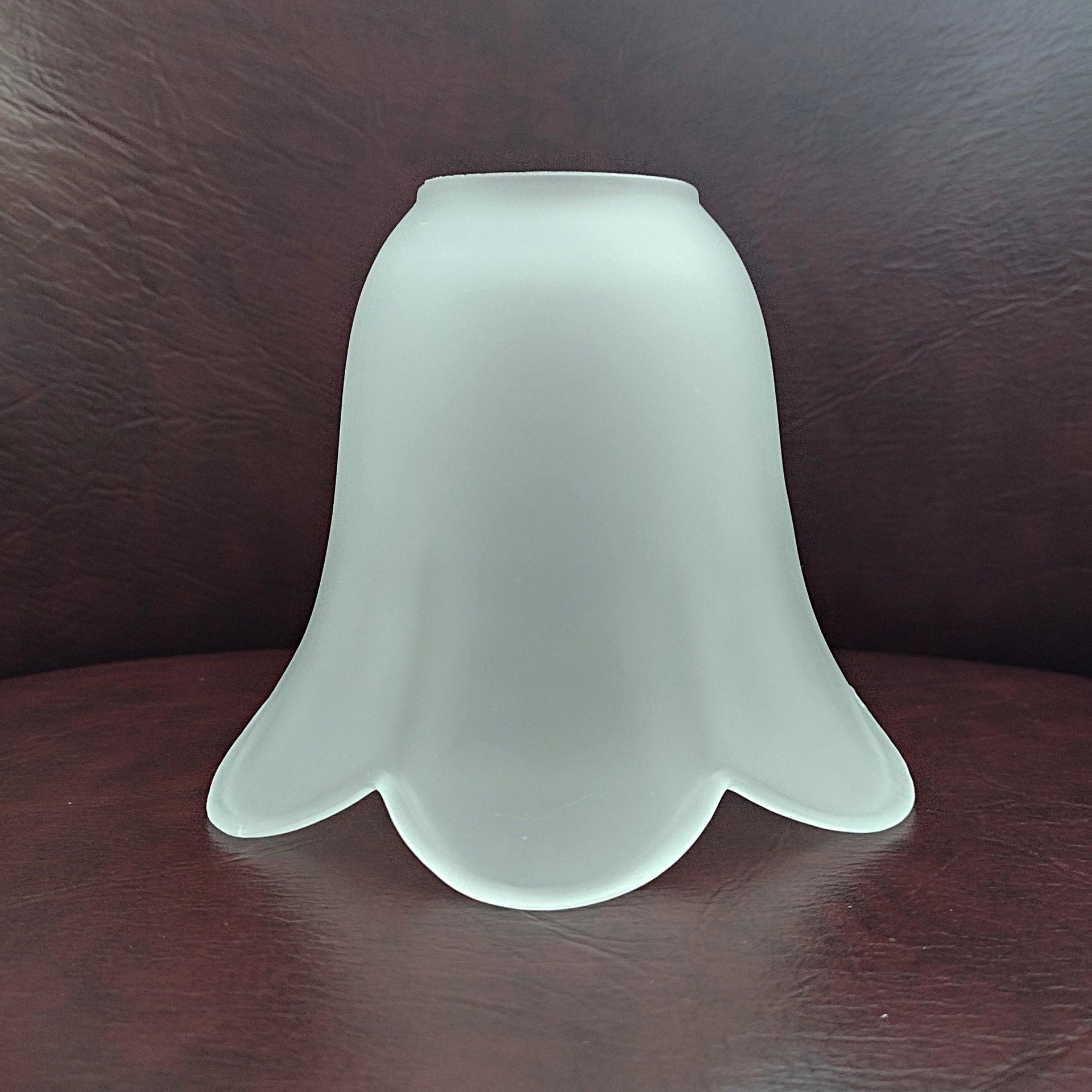 Vintage Frosted Glass Tulip Shaped Lamp Light Shade, Bell Flower Shaped Replacement Shade