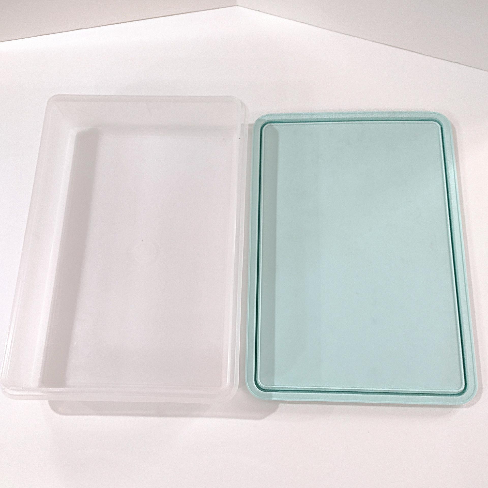 Vintage Tupperware Mint Green Rectangular Stack N Stor #290 Cold Cut Keeper 13 x 9 Inch
