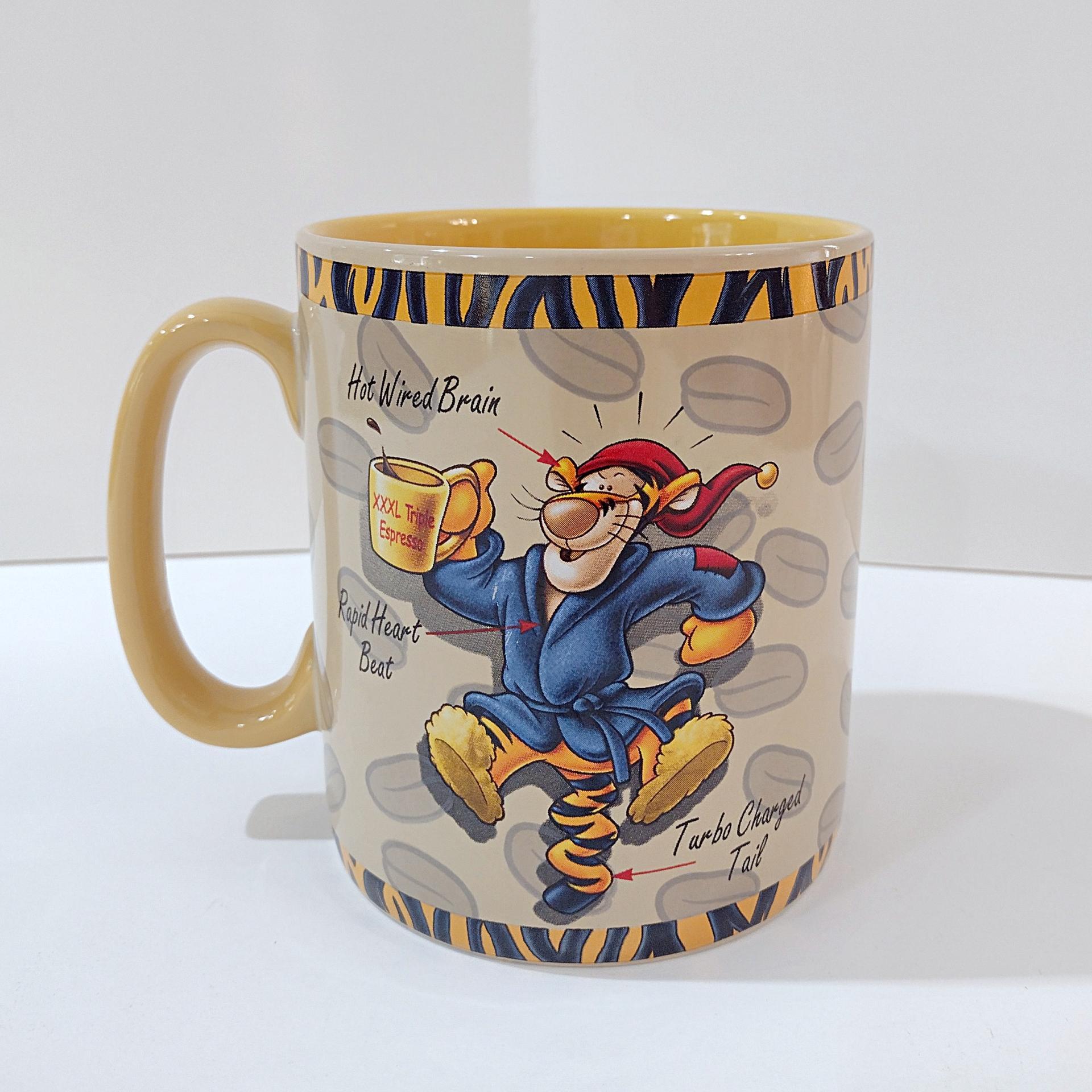 Vintage Disney Tigger XXXL Triple Espresso Coffee Overload Ceramic Oversized 28 Ounce Coffee Tea Mug, Winnie the Pooh Character Mug