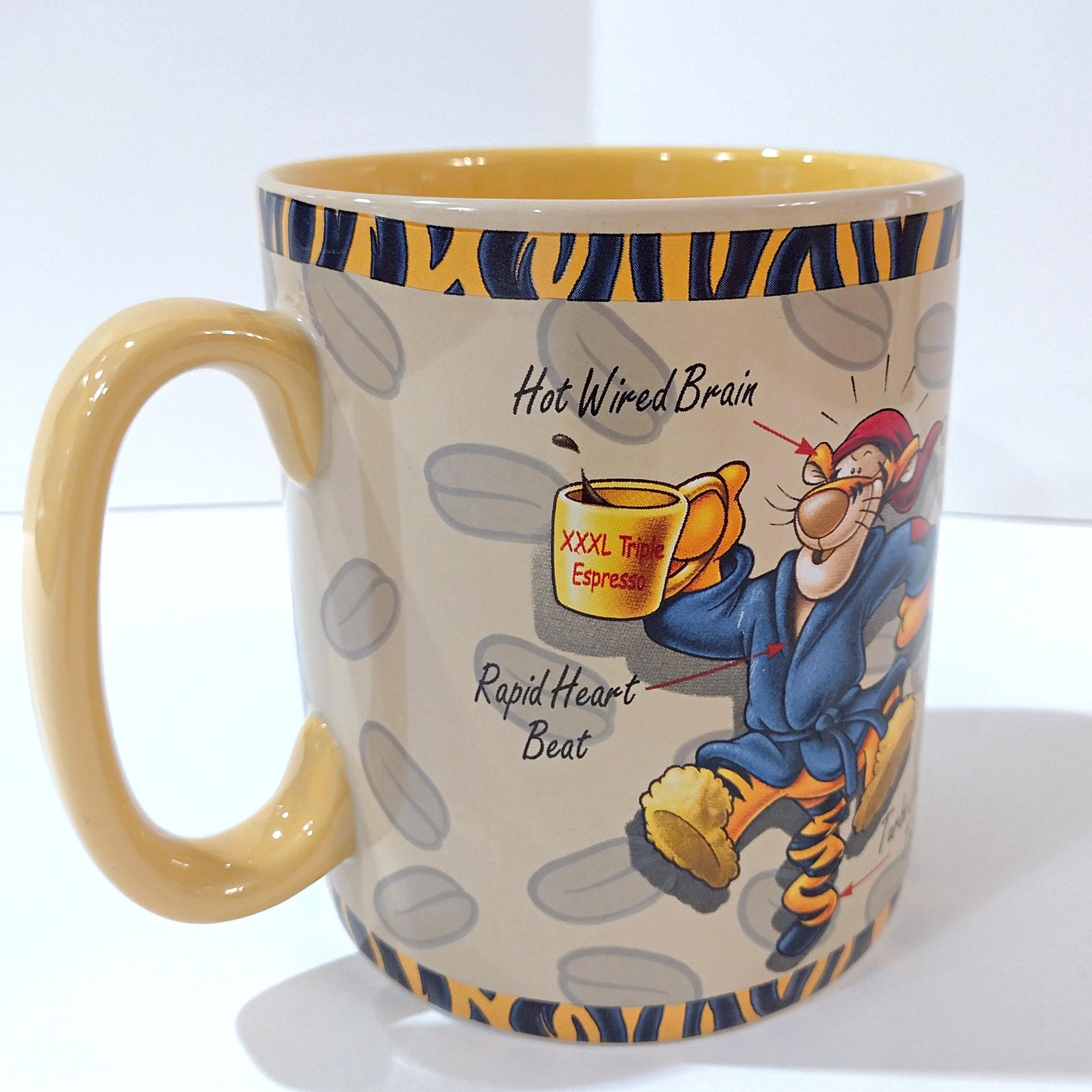 Vintage Disney Tigger XXXL Triple Espresso Coffee Overload Ceramic Oversized 28 Ounce Coffee Tea Mug, Winnie the Pooh Character Mug