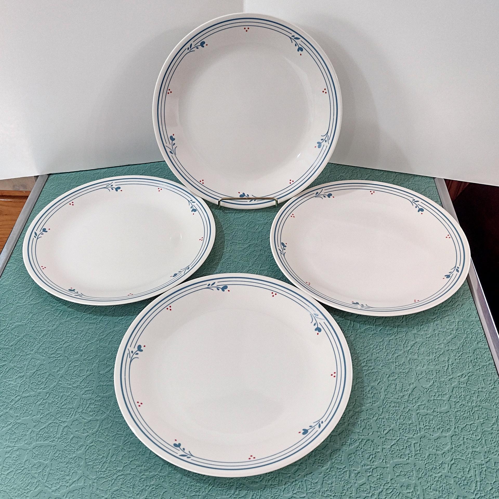 Corelle Country Violets Dinner Plates, Set of Four, 10.25 Inch Corning Corelle Plates