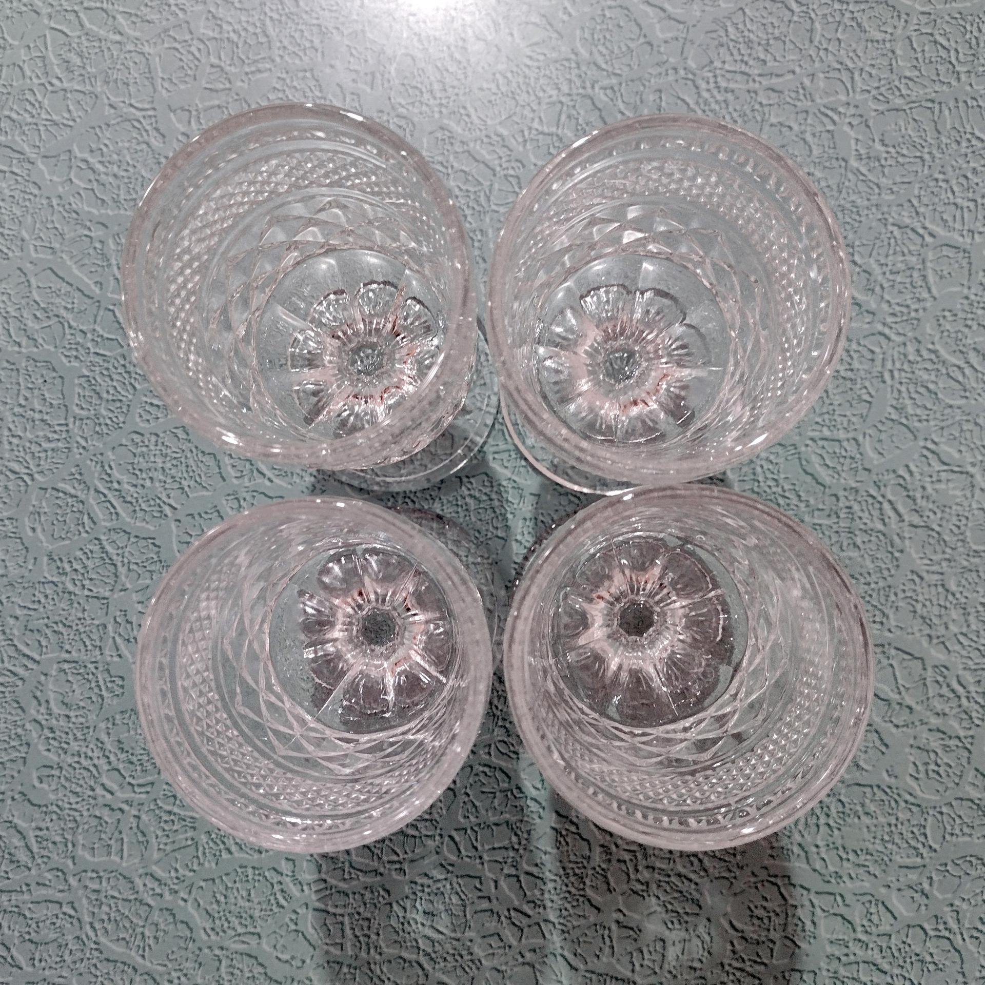 Vintage Anchor Hocking Wexford Claret Wine Glasses, Set of Four
