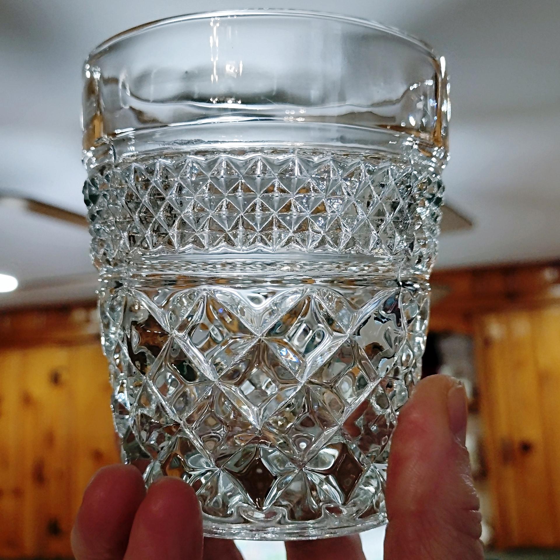 Vintage Anchor Hocking Wexford Old Fashioned Lowball Whiskey Glasses, Set of Two