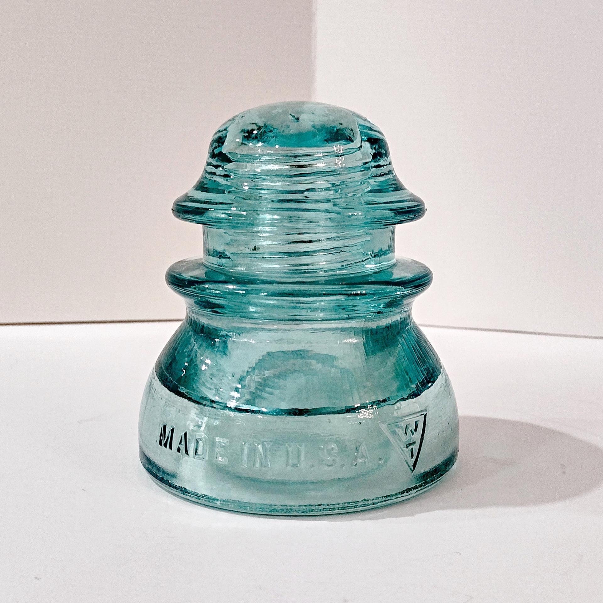 Vintage Green Whitall Tatum No 1 Glass Insulator