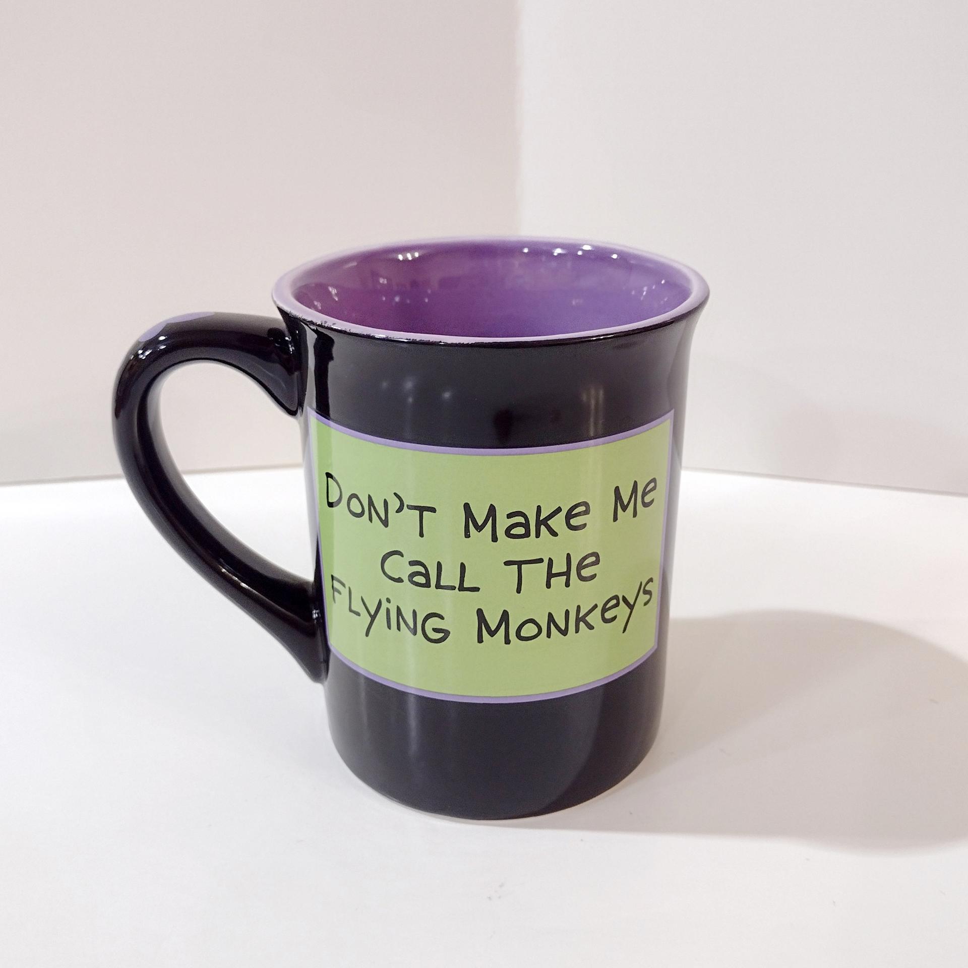 Wizard of Oz Wicked Witch Don't Make Me Call the Flying Monkeys Ceramic Oversized Coffee Tea Mug