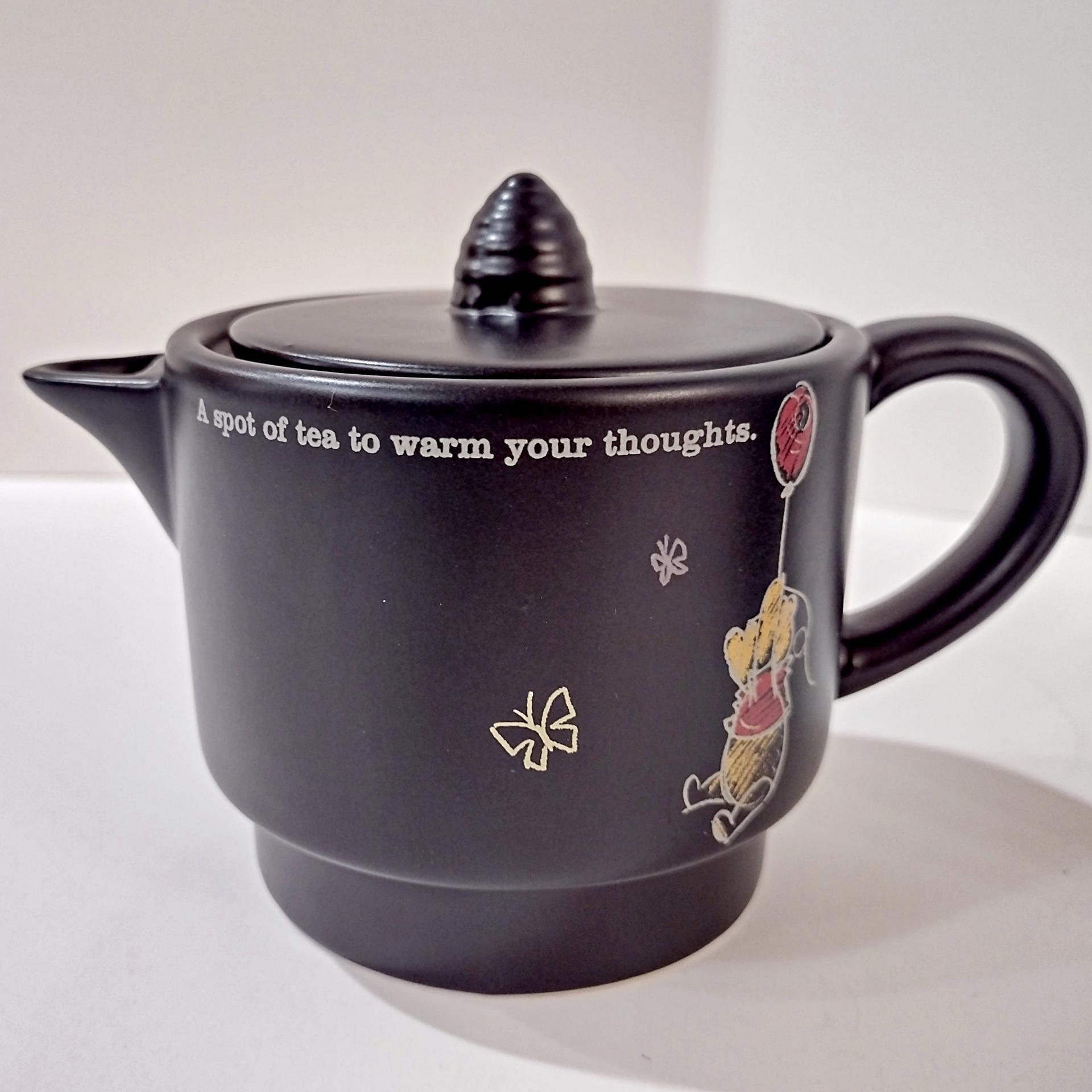 Vintage Hallmark Winnie the Pooh Mini Teapot and Cup, Stackable Tea Pot Mug Set