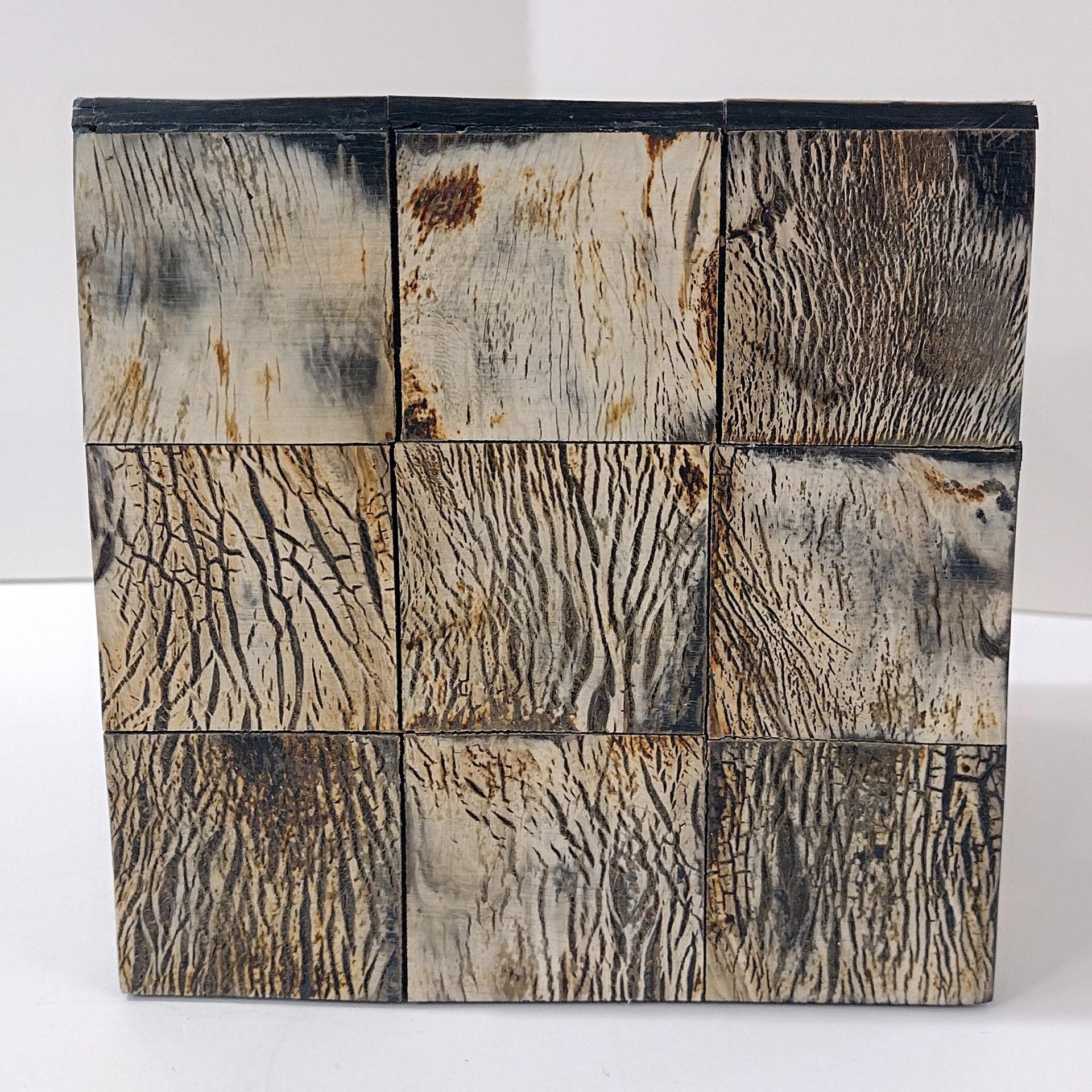 Vintage Rustic Wood Grain Tiled Tissue Box Holder, Wooden Tissue Box Cover, Rustic Natural Decor
