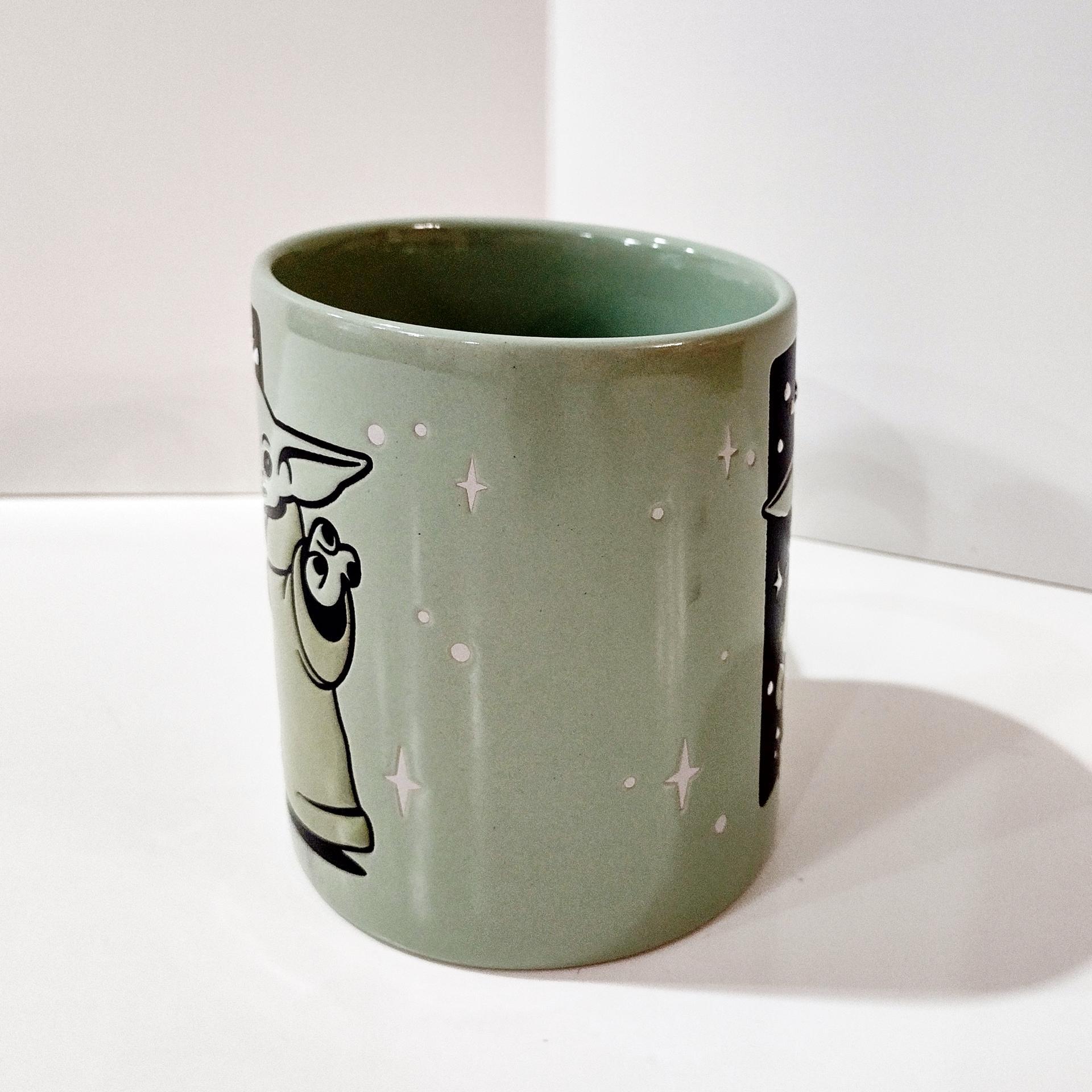 Vintage Baby Yoda Green Ceramic Coffee Tea Mug, Star Wars Oversized 20 Ounce Mug