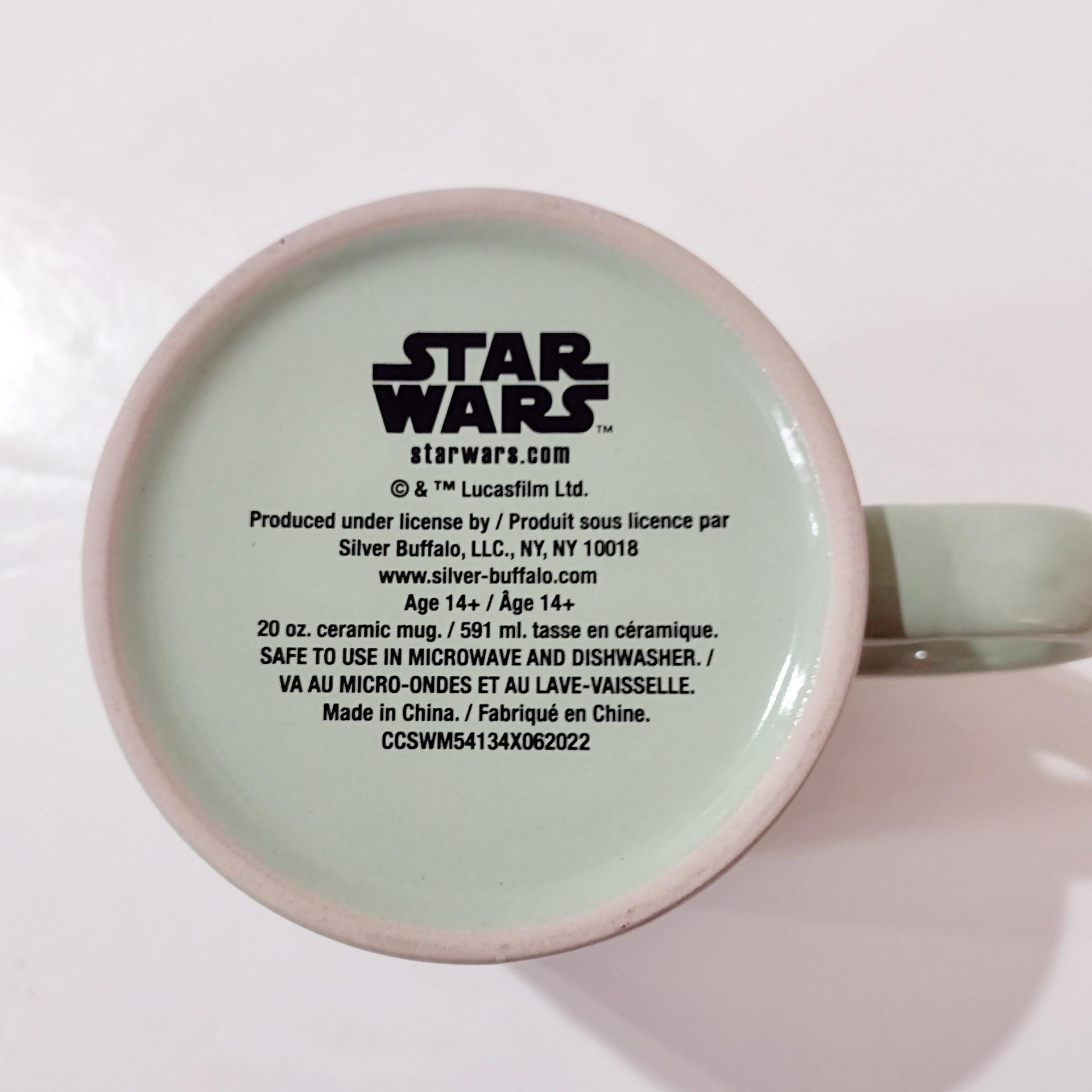 Vintage Baby Yoda Green Ceramic Coffee Tea Mug, Star Wars Oversized 20 Ounce Mug