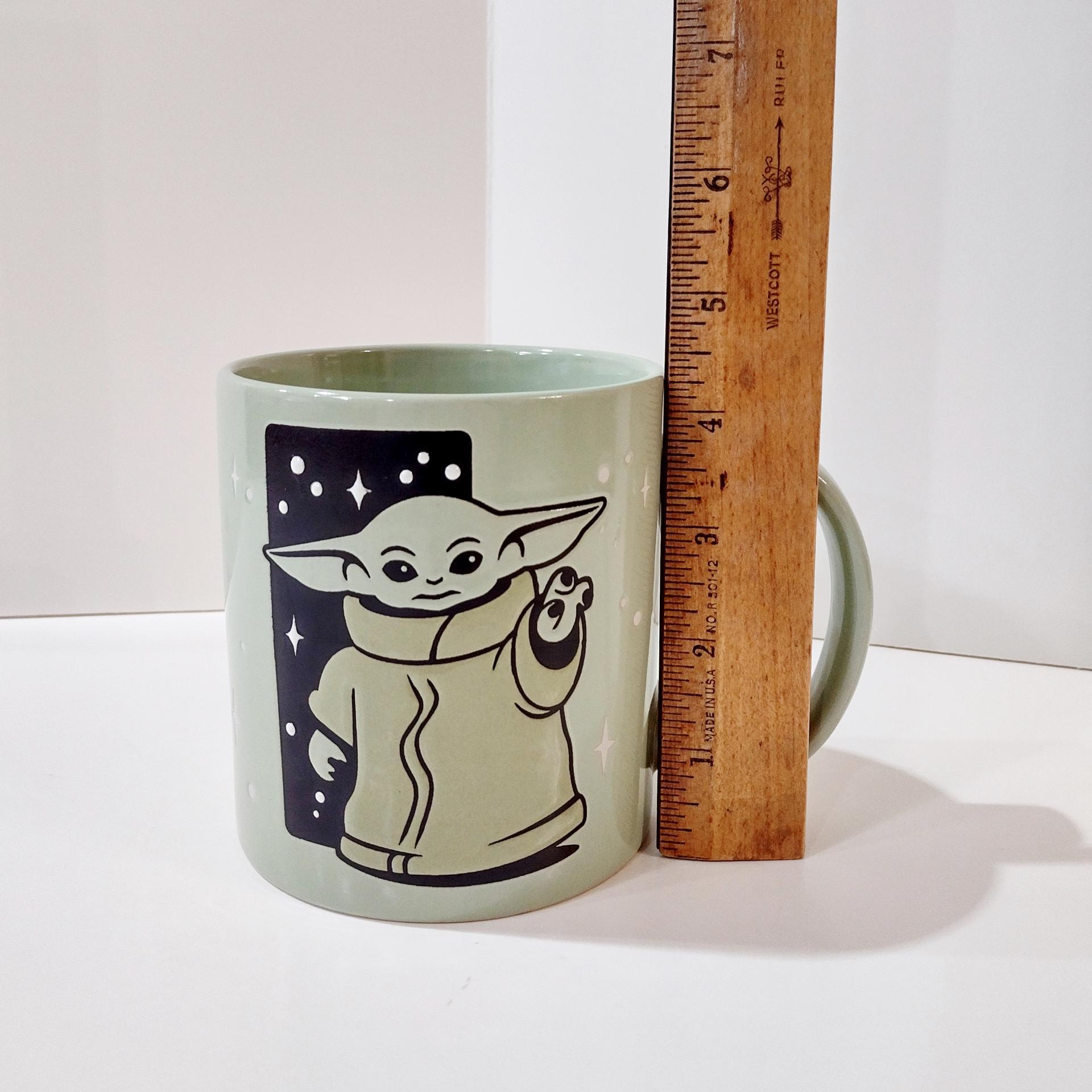 Vintage Baby Yoda Green Ceramic Coffee Tea Mug, Star Wars Oversized 20 Ounce Mug