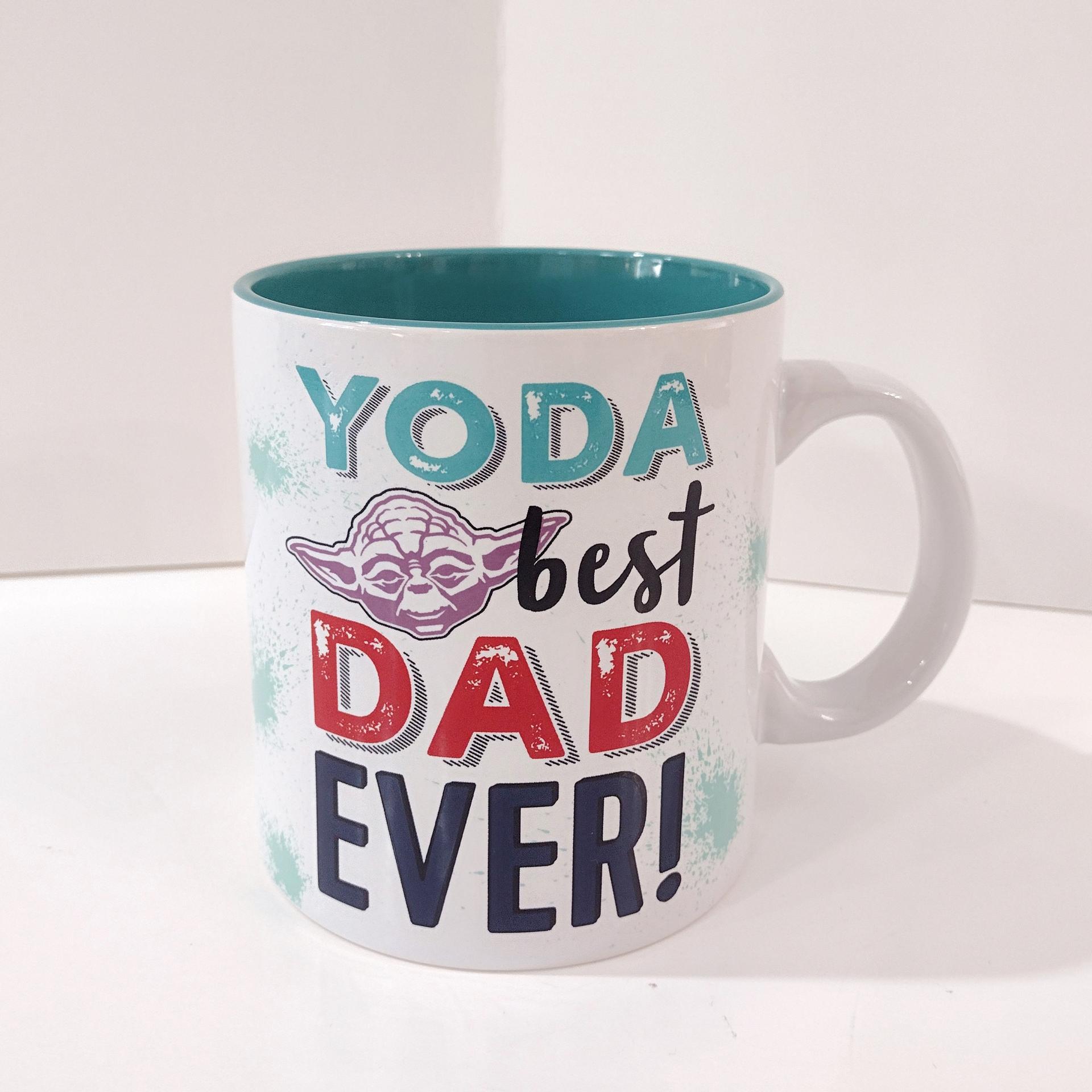 Vintage Yoda Best Dad Ever Coffee Tea Mug, Baby Yoda Father's Day Mug, Star Wars Oversized 20 Ounce Mug