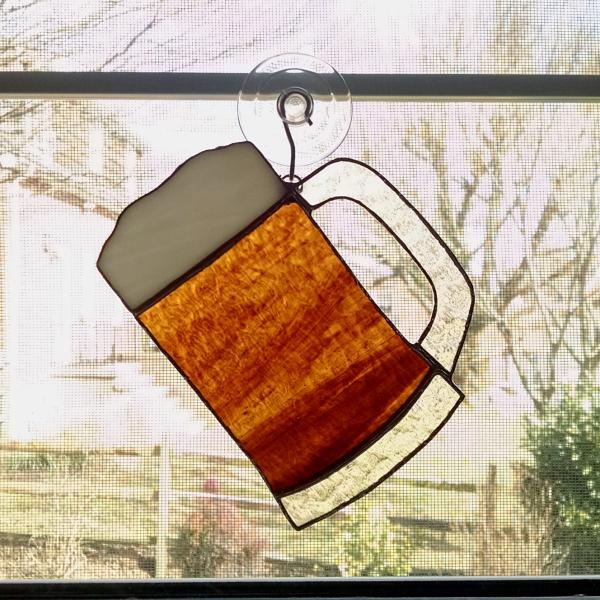 Beer Mug Stained Glass Suncatcher